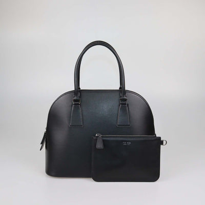 The Row Black Leather Nina Satchel