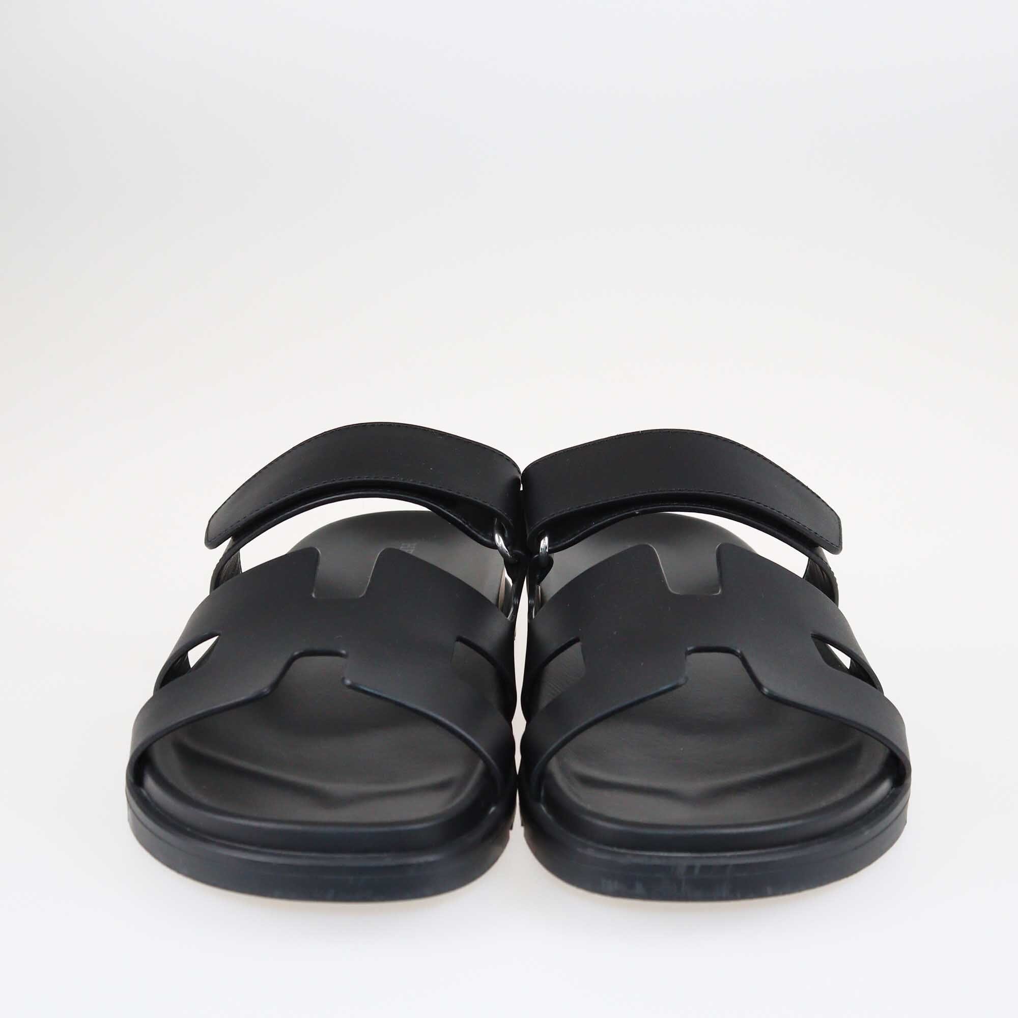 Hermes Black Chypre Sandals Shoes Hermes 