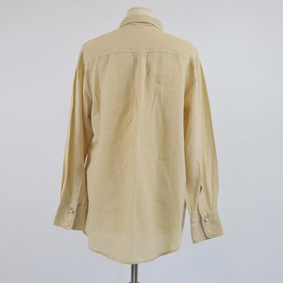 Chloe Light Brown Pearl Bottons Long Sleeve Shirt Womens Chloe 