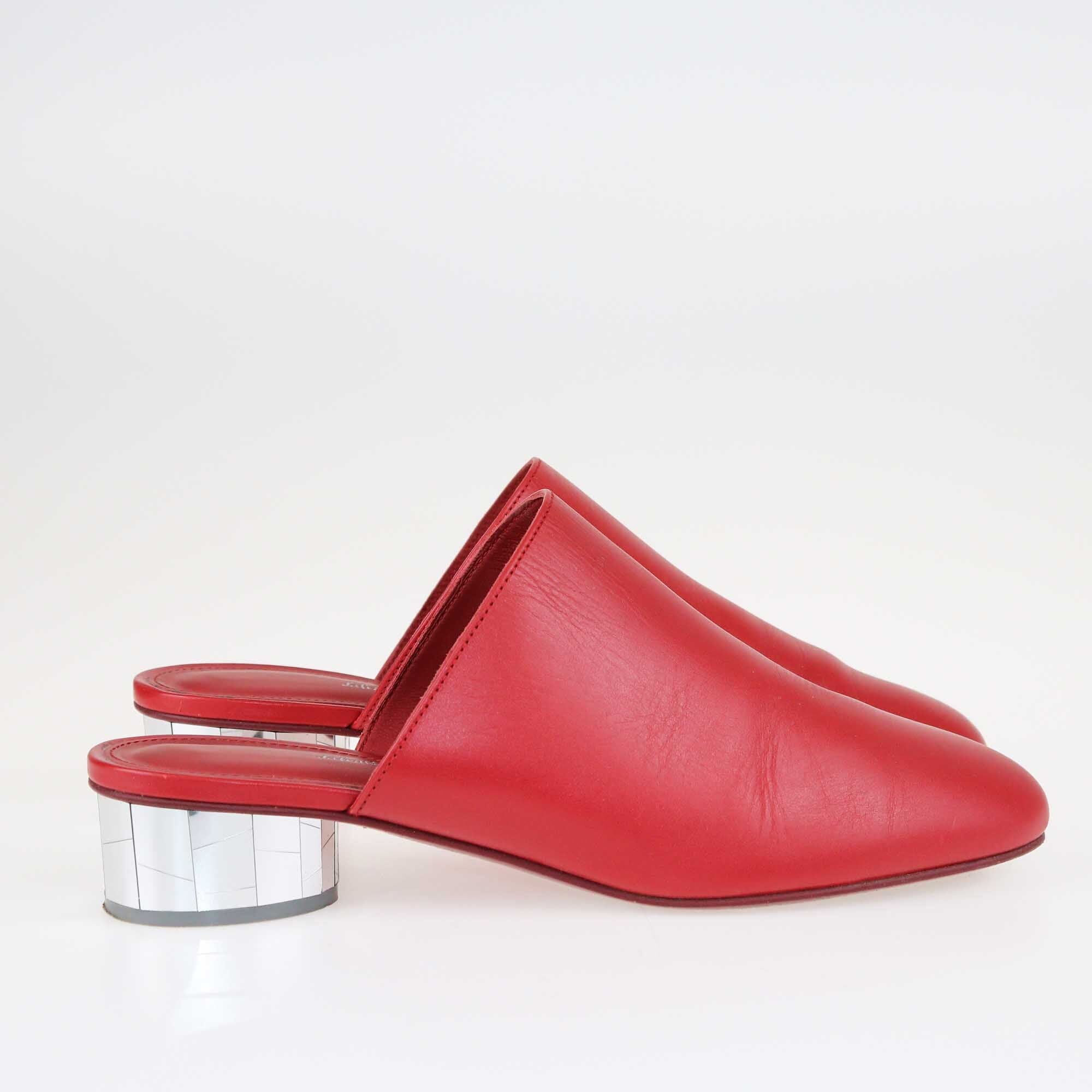 Salvatore Ferragamo Red Mirror Heel Mules Shoes Salvatore Ferragamo 