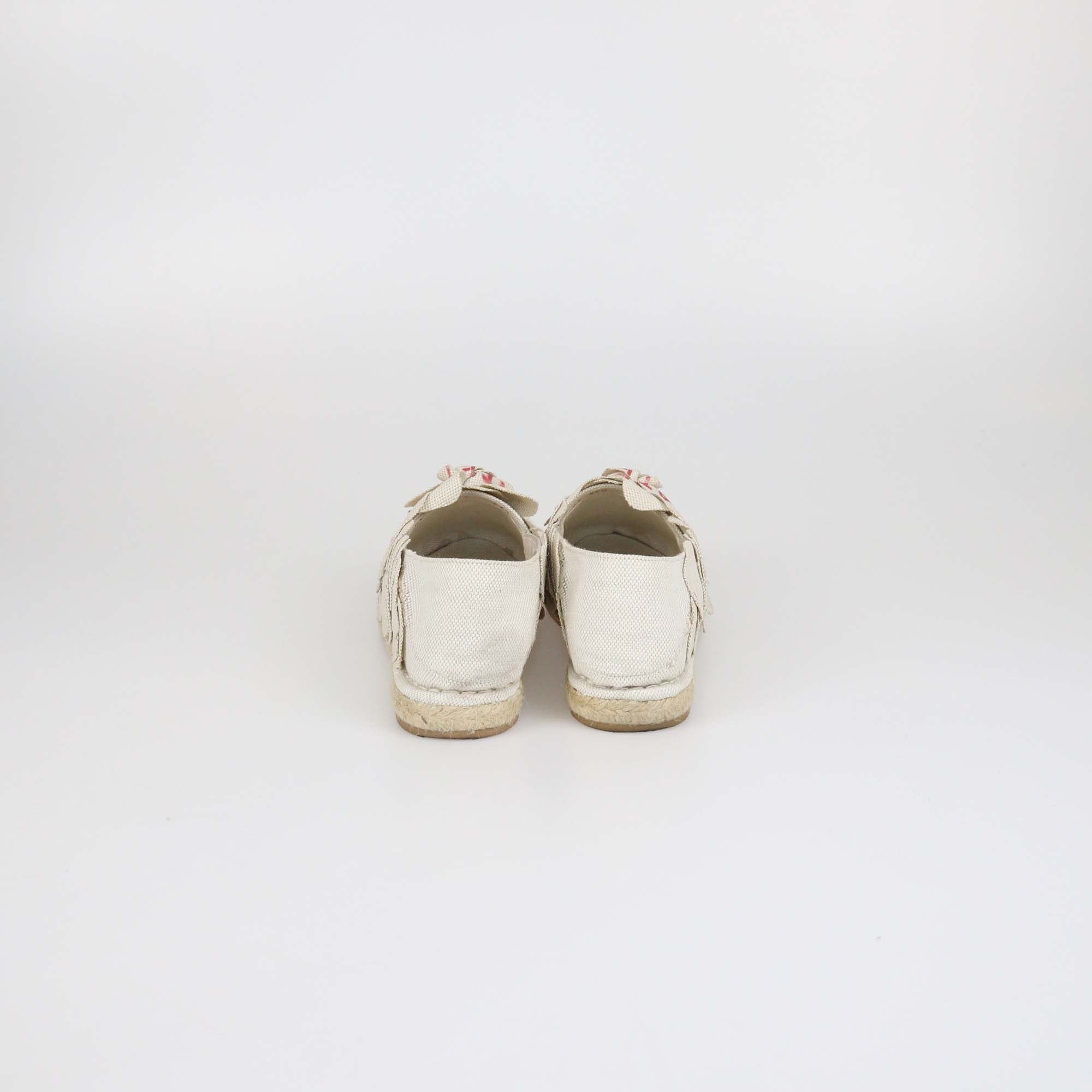 Valentino Natural Canvas Atelier 03 Rose Edition Espadrille Flats