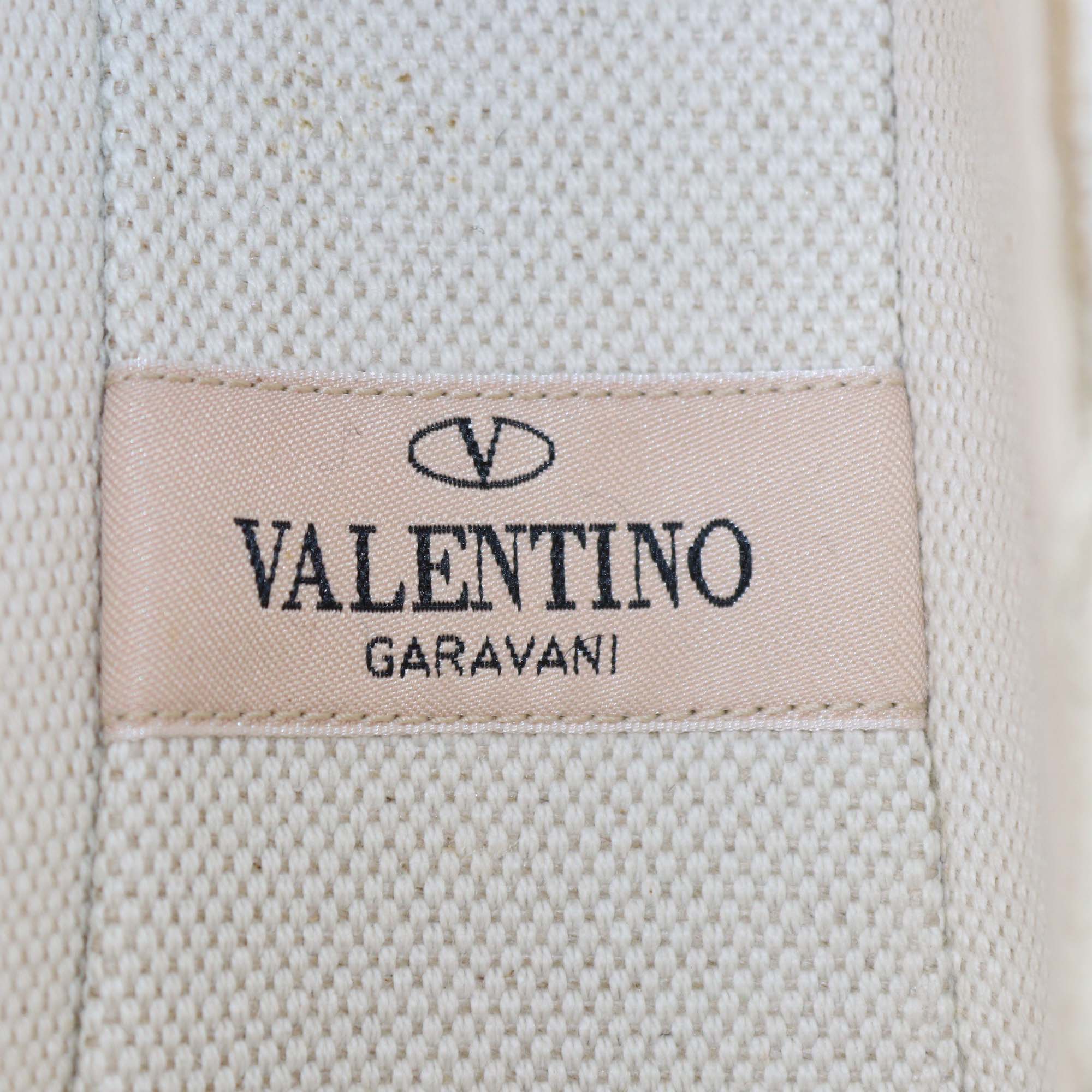 Valentino Natural Canvas Atelier 03 Rose Edition Espadrille Flats