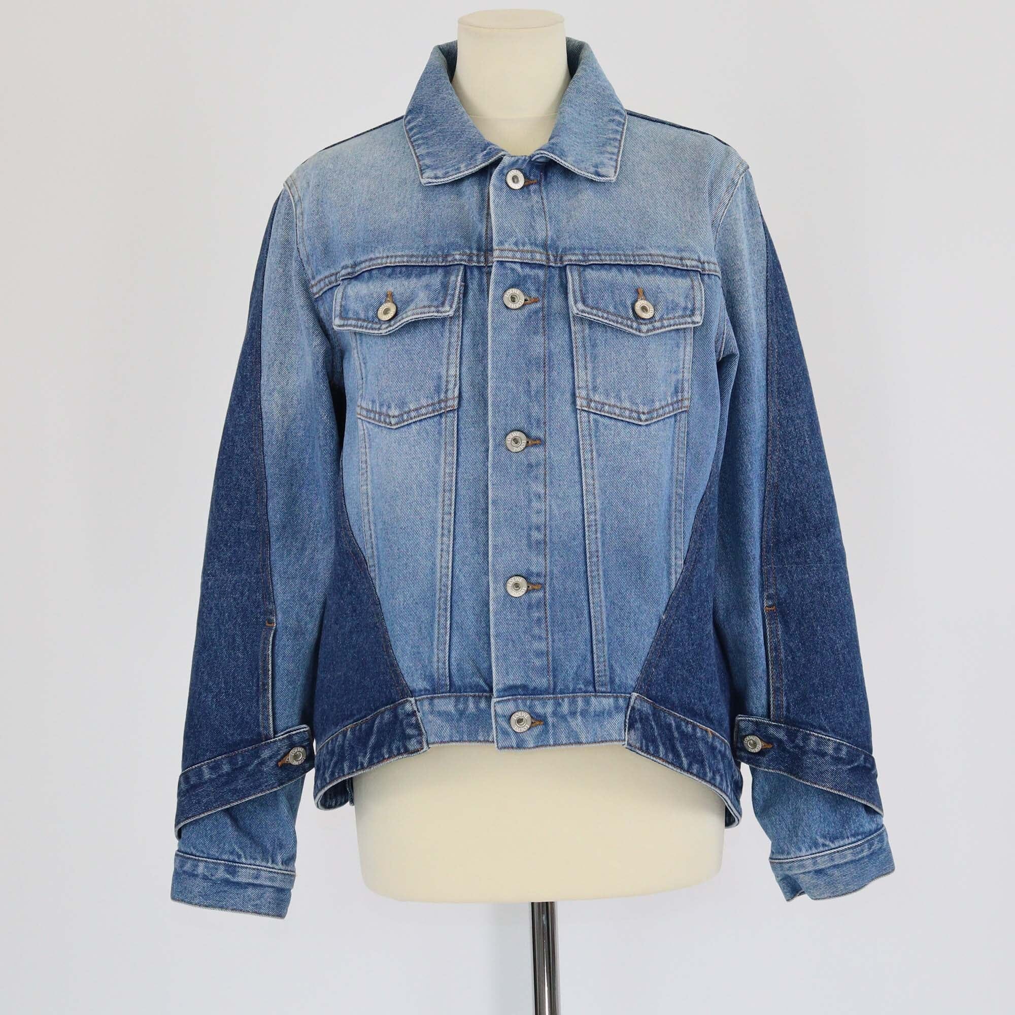 Loewe Wash Blue Denim Front Pocket Jacket Womens Loewe 