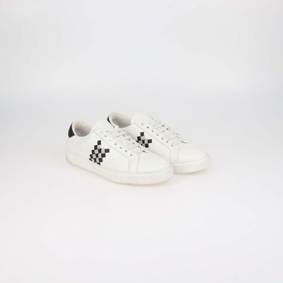 Bottega Veneta White Leather Weave Sneakers
