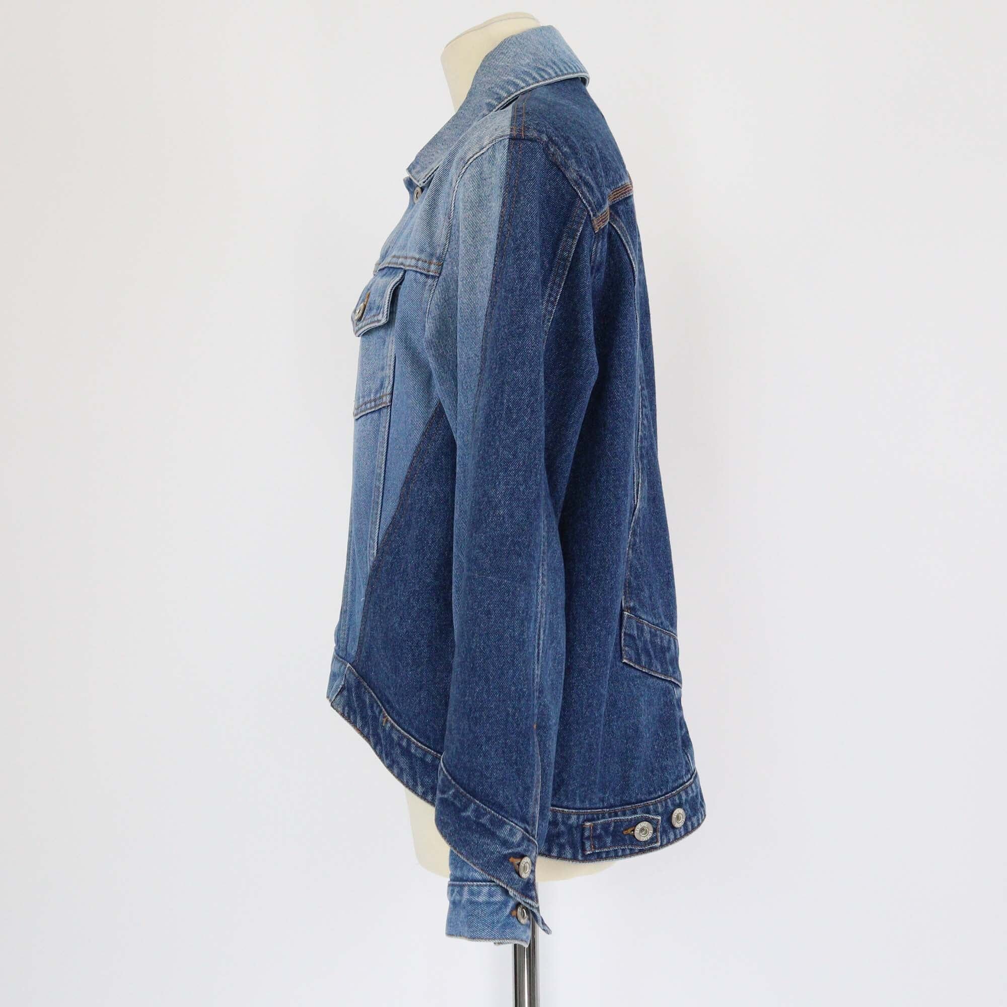 Loewe Wash Blue Denim Front Pocket Jacket Womens Loewe 