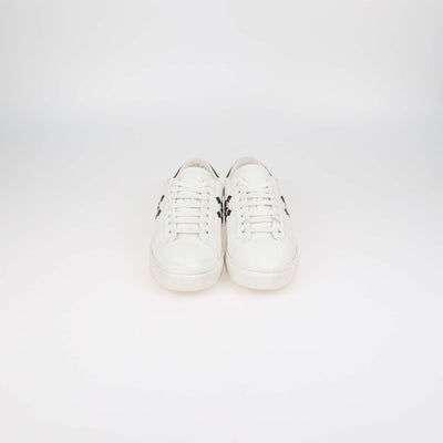 Bottega Veneta White Leather Weave Sneakers
