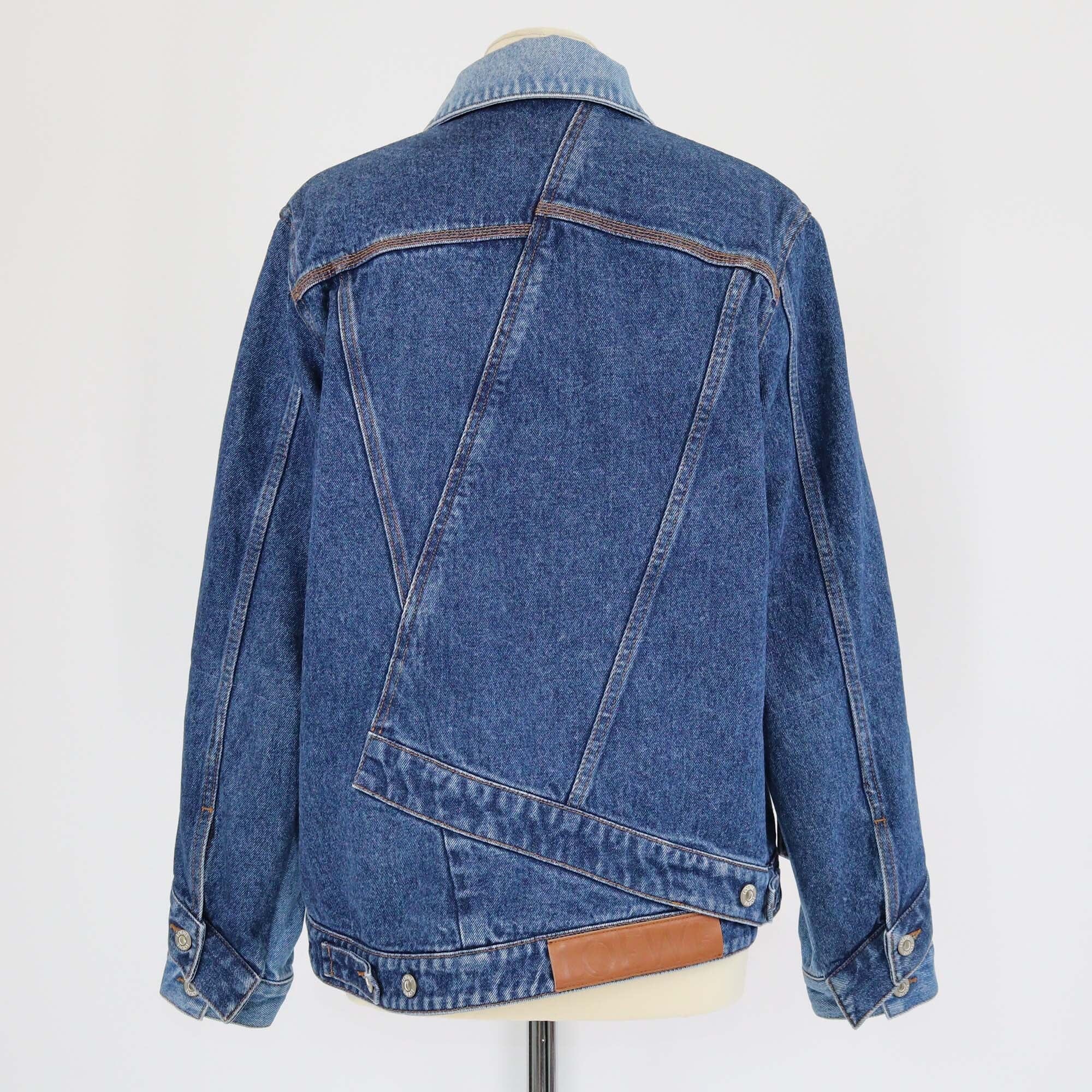 Loewe Wash Blue Denim Front Pocket Jacket Womens Loewe 
