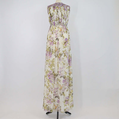 Giambattista Valli Multicolor Silk Floral Embroidered Sleeveless Long Dress