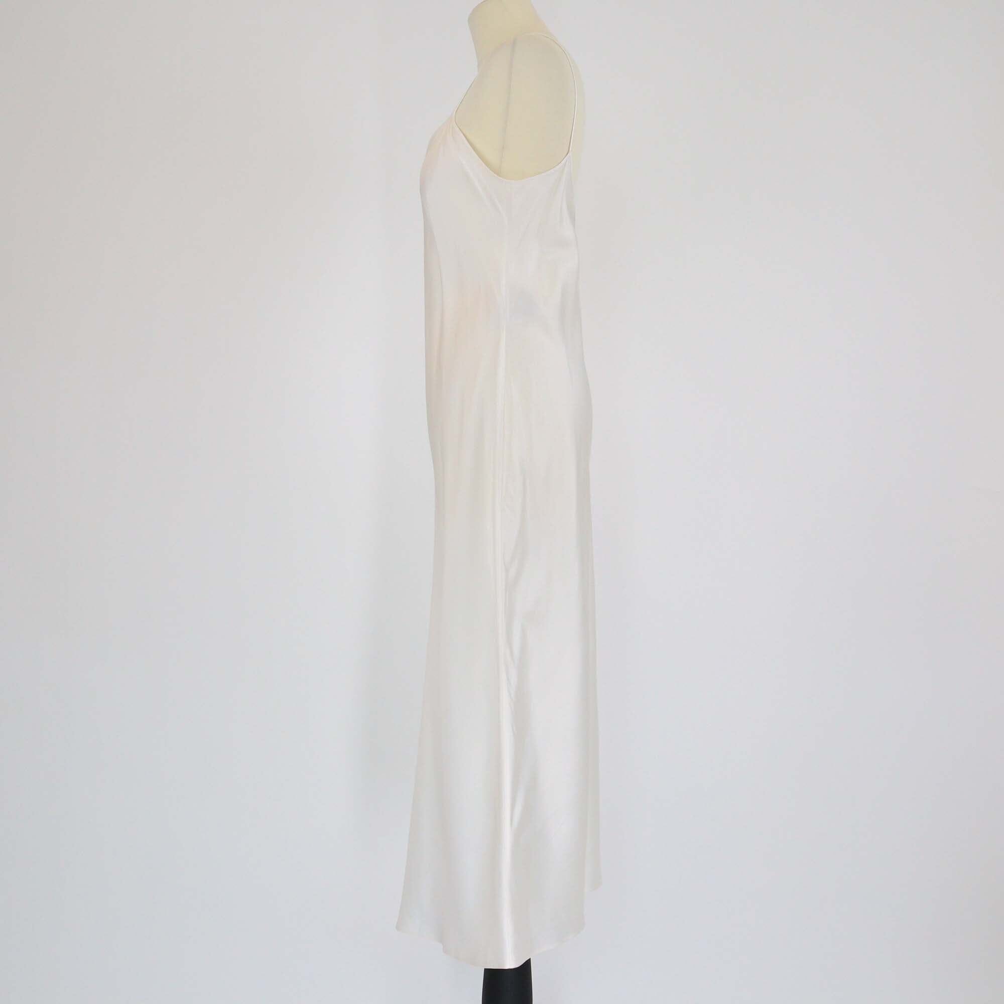 Saint Laurent Cream Thin Strap Slip Dress Womens Saint Laurent 