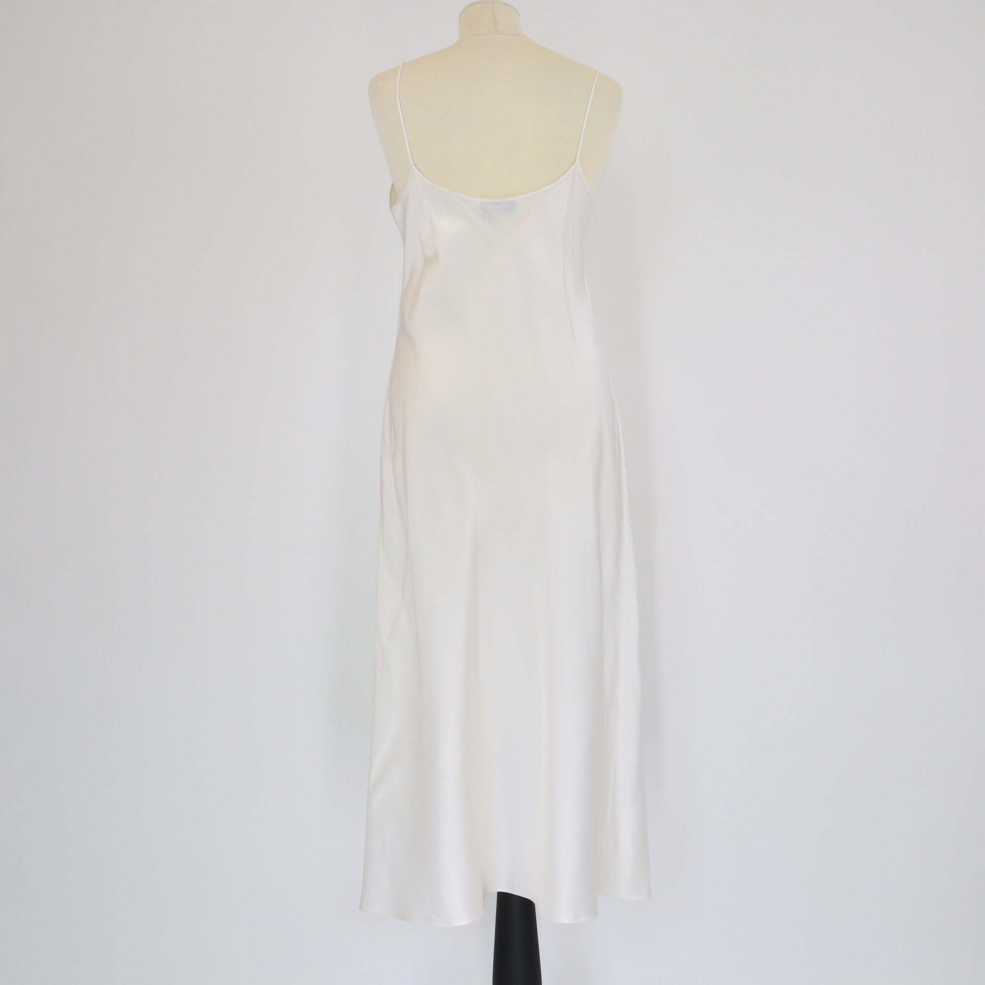 Saint Laurent Cream Thin Strap Slip Dress Womens Saint Laurent 