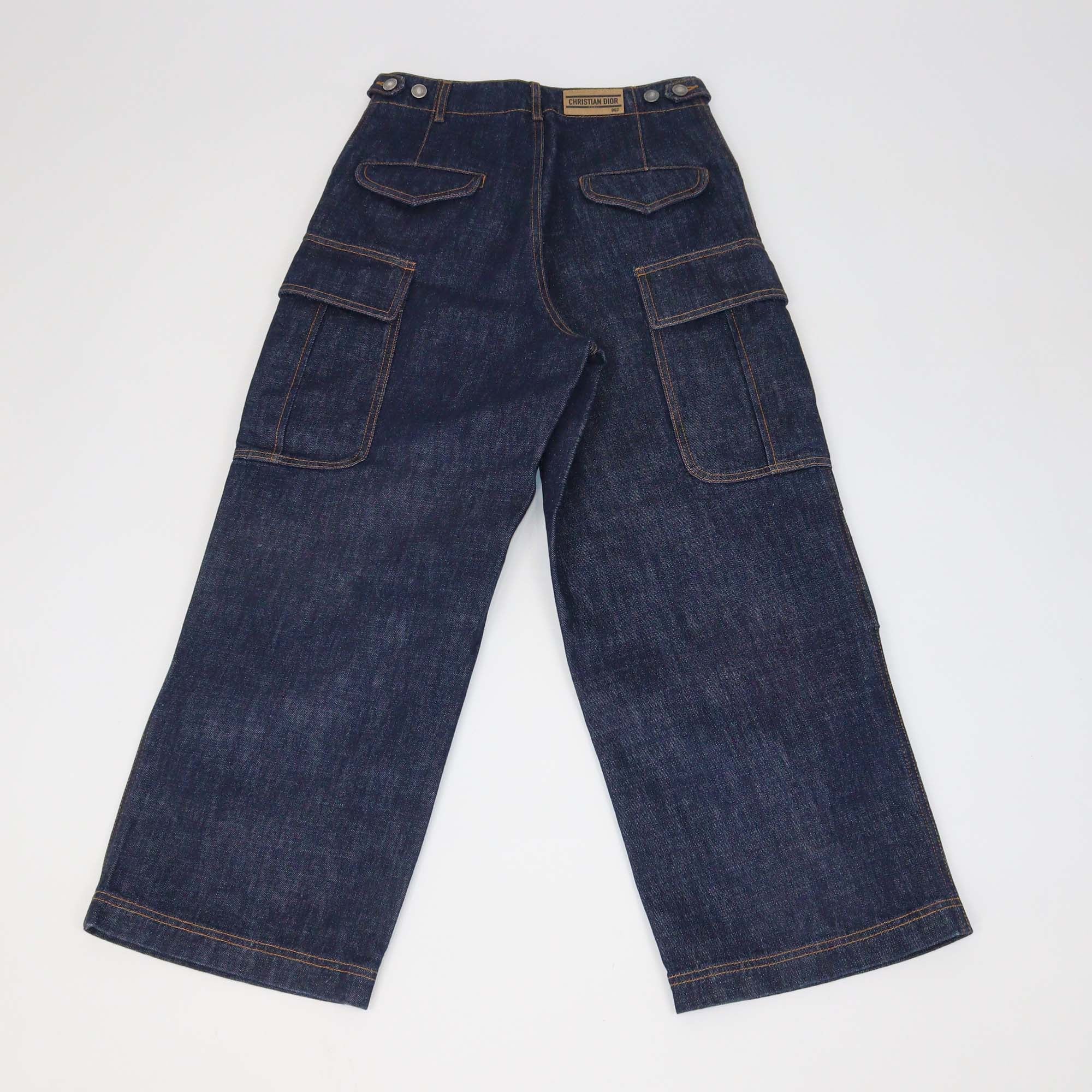 Christian Dior Dark Blue Denim 8 Cargo Jeans