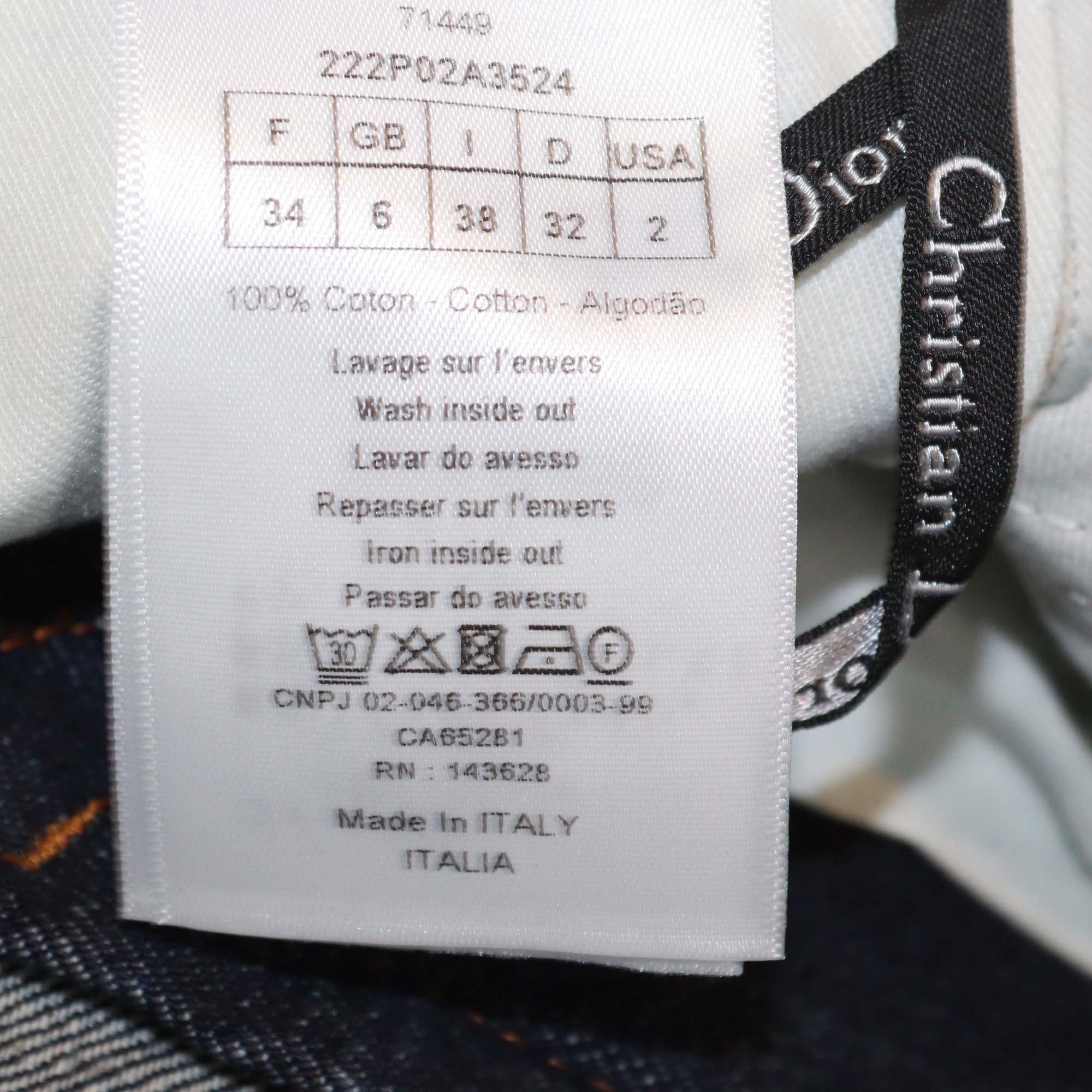 Christian Dior Dark Blue Denim 8 Cargo Jeans