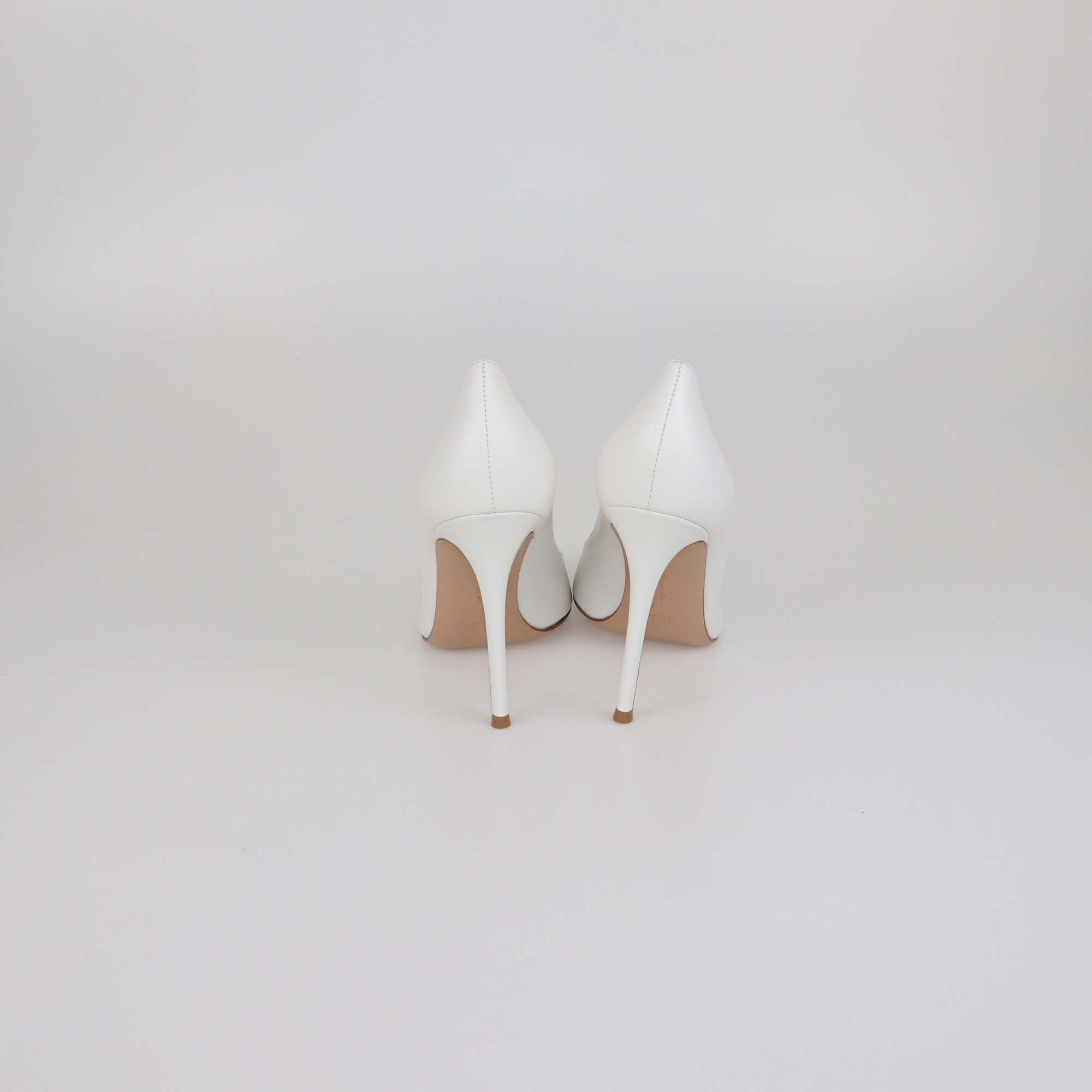 Gianvito Rossi White Leather Gianvito 105 Pumps