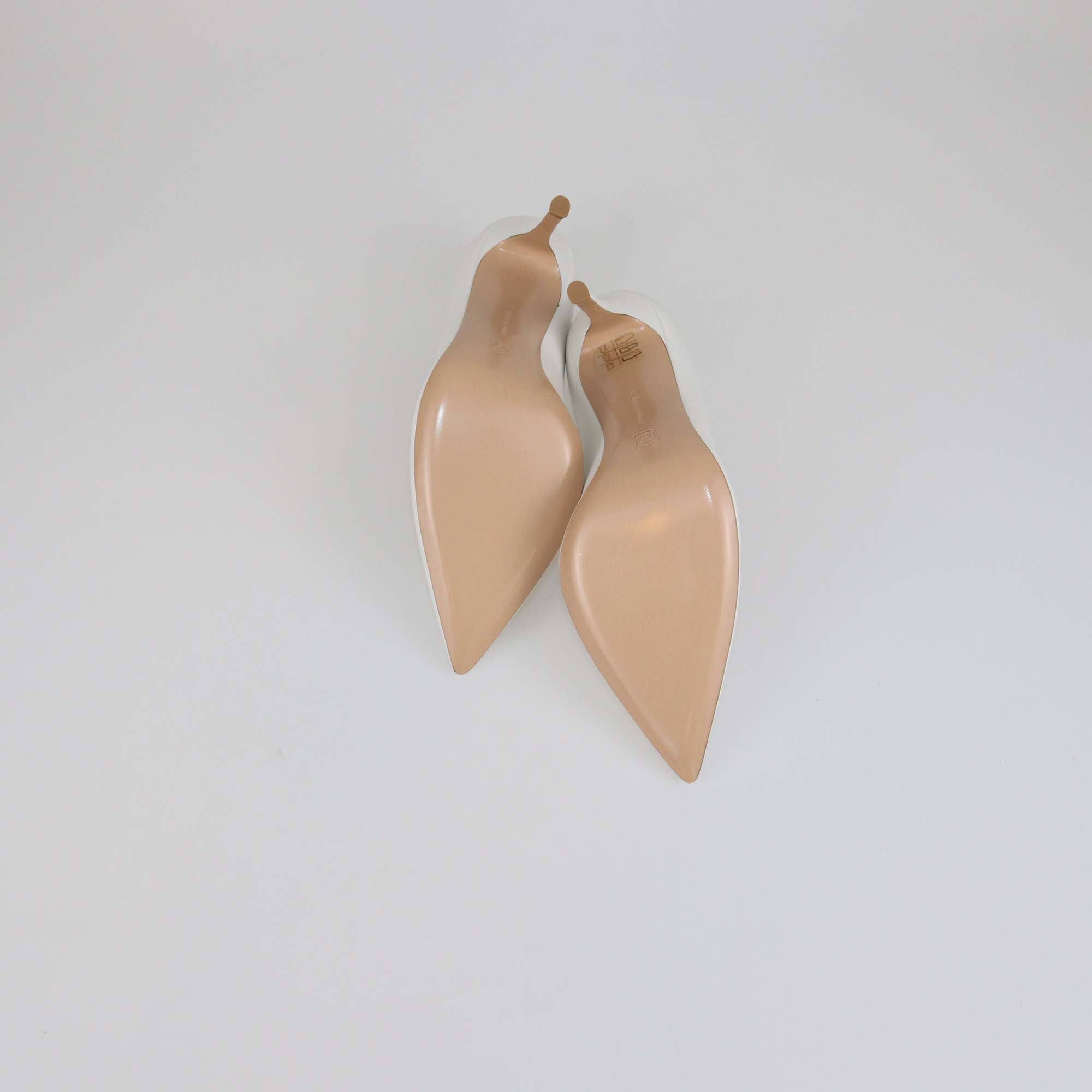 Gianvito Rossi White Leather Gianvito 105 Pumps