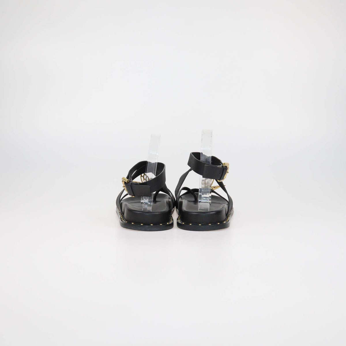 Sophia Webster Black Leather Mariposa Comfort Flat Sandals