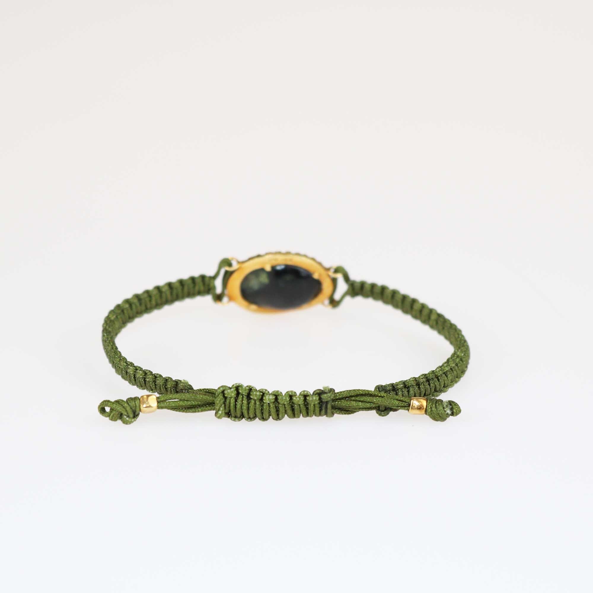 Kimberly McDonald Geode Green Macrame Bracelet Jewellery Kimberly McDonald 