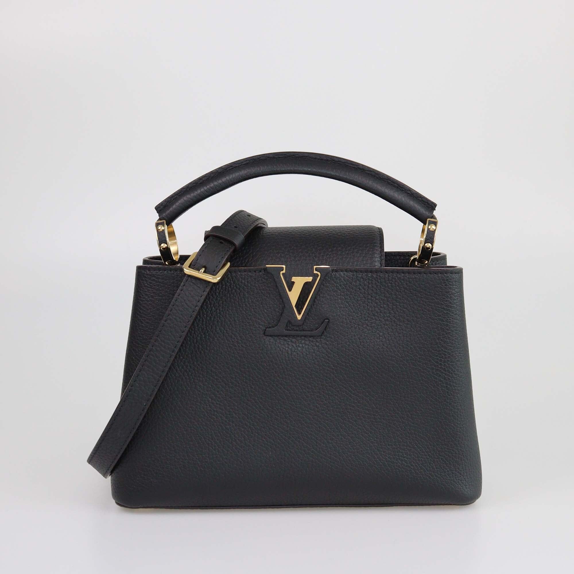 Louis Vuitton Black Taurillon Capucines BB Bag