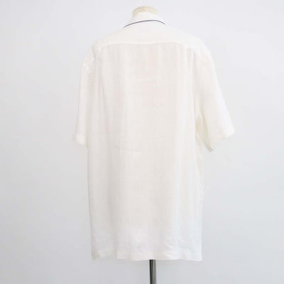 Loro Piana White Linen Tiki Shirt