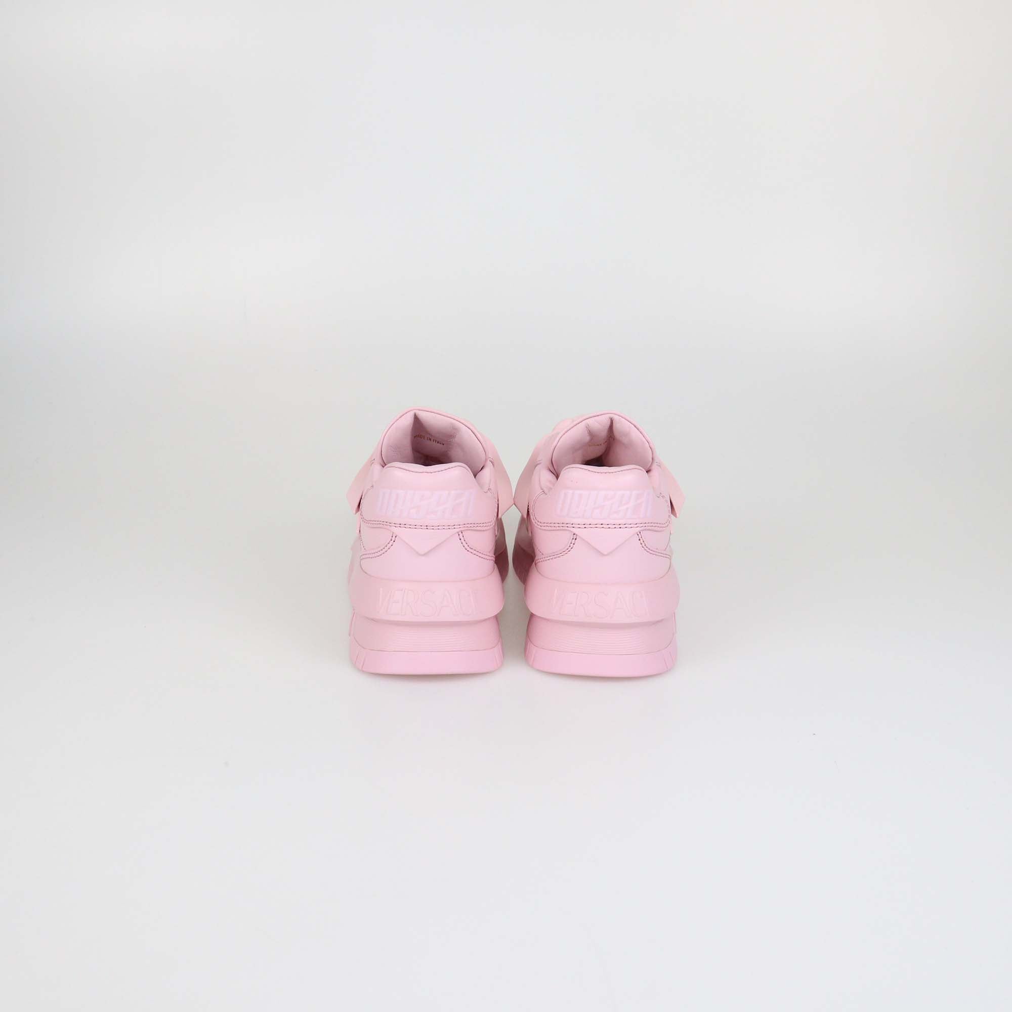 Versace English Rose Leather and Rubber Odissea Sneakers