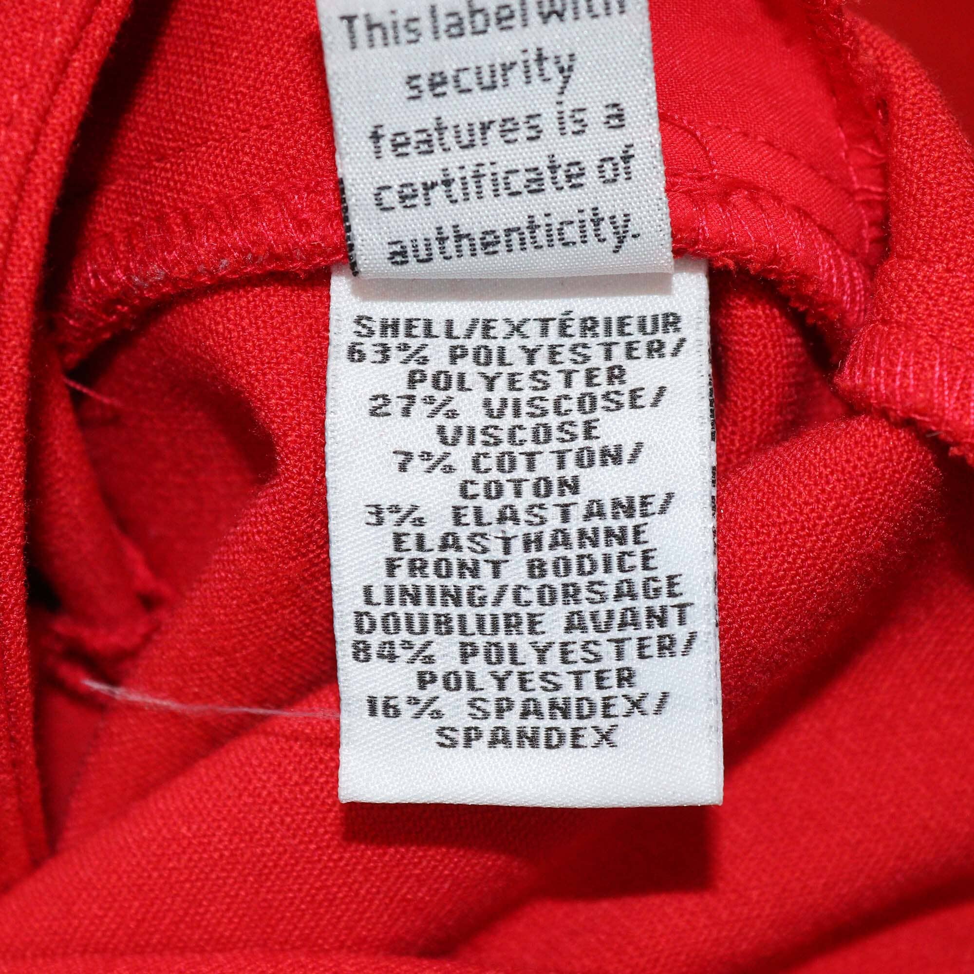 Diane Von Furstenberg Red Three Quarter Sleeve Dress Womens Diane Von Furstenberg 