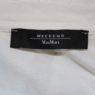 Weekend Max Mara White Butterfly Print Cotton Crew Neck T-Shirt