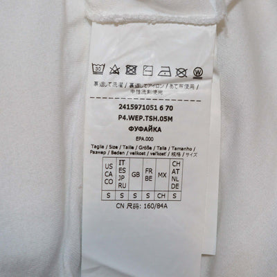 Weekend Max Mara White Butterfly Print Cotton Crew Neck T-Shirt