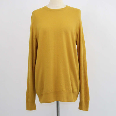 Loro Piana Mustard Yellow Baby Cashmere Crewneck Sweater
