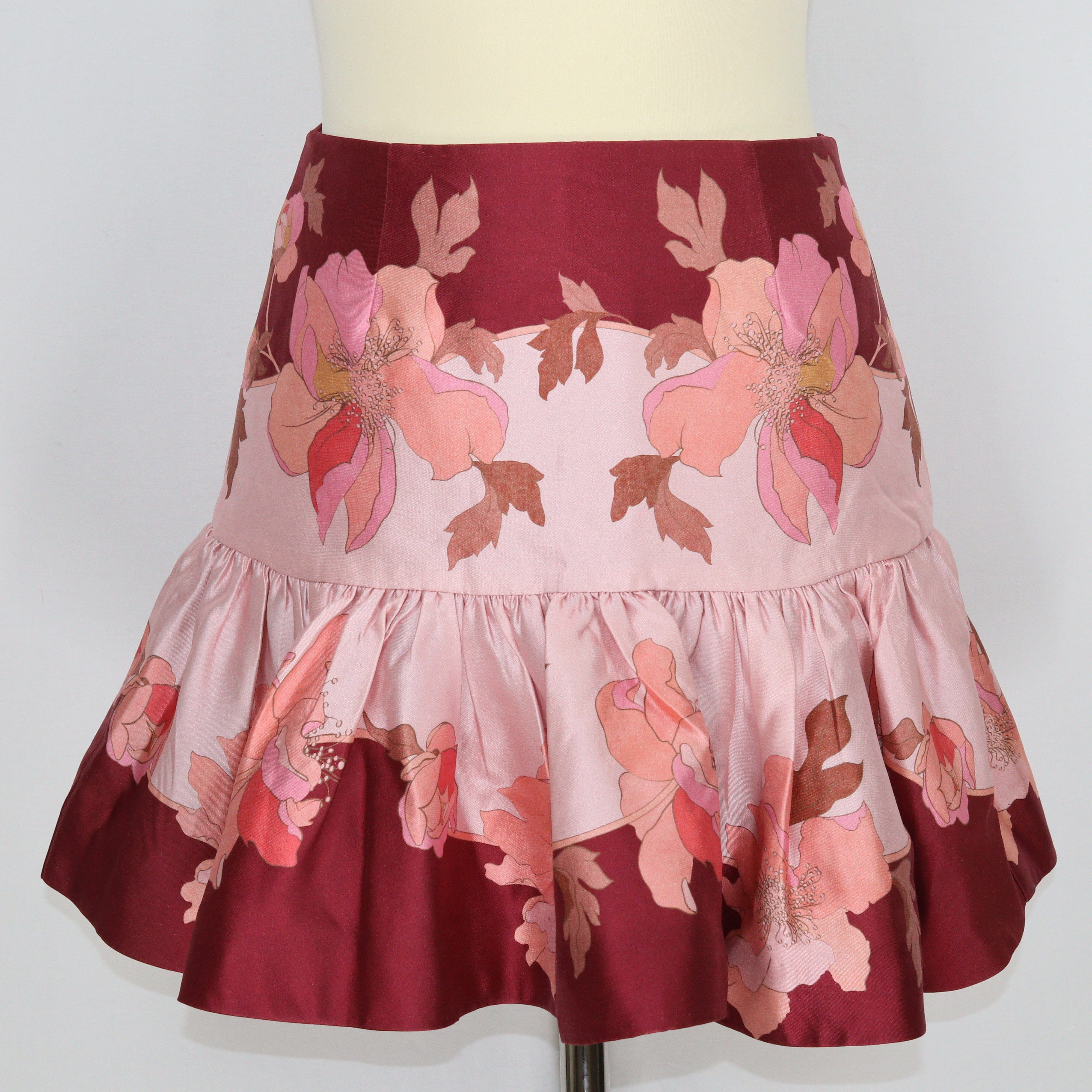 Multicolor Floral Print Skirt Clothings Zimmermann 