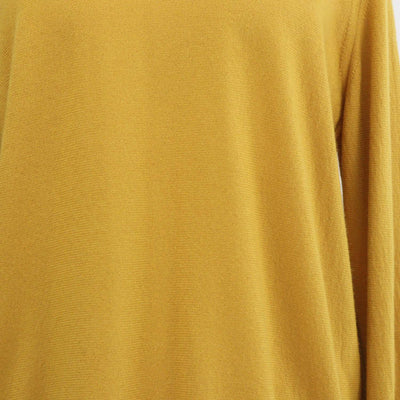 Loro Piana Mustard Yellow Baby Cashmere Crewneck Sweater
