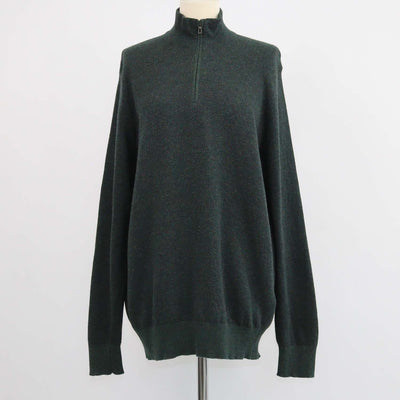 Loro Piana Dark Green Cashmere Roadster Pullover Sweater