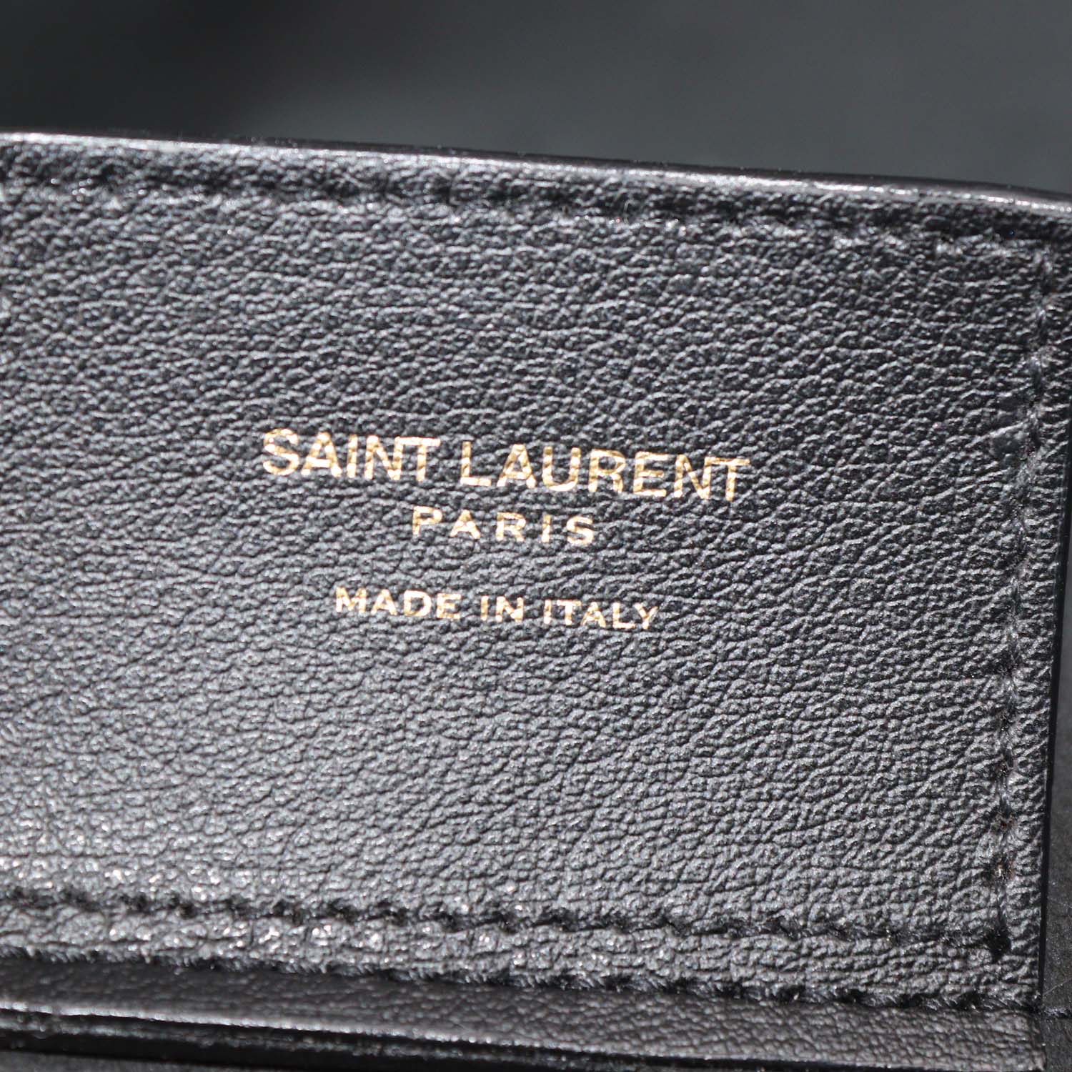 Saint Laurent Black Leather Shopping Tote