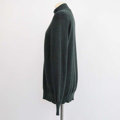 Loro Piana Dark Green Cashmere Roadster Pullover Sweater