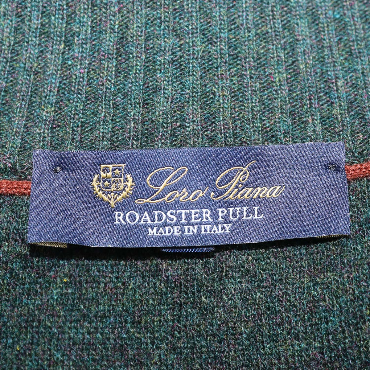 Loro Piana Dark Green Cashmere Roadster Pullover Sweater