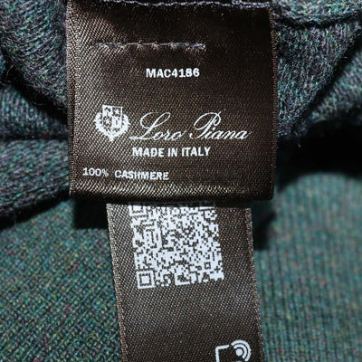 Loro Piana Dark Green Cashmere Roadster Pullover Sweater
