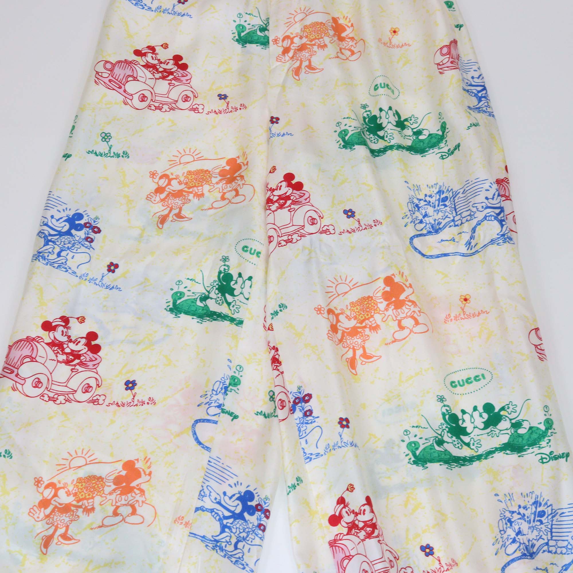 Gucci x Disney Multicolor Printed Mickey Mouse Silk Jogger