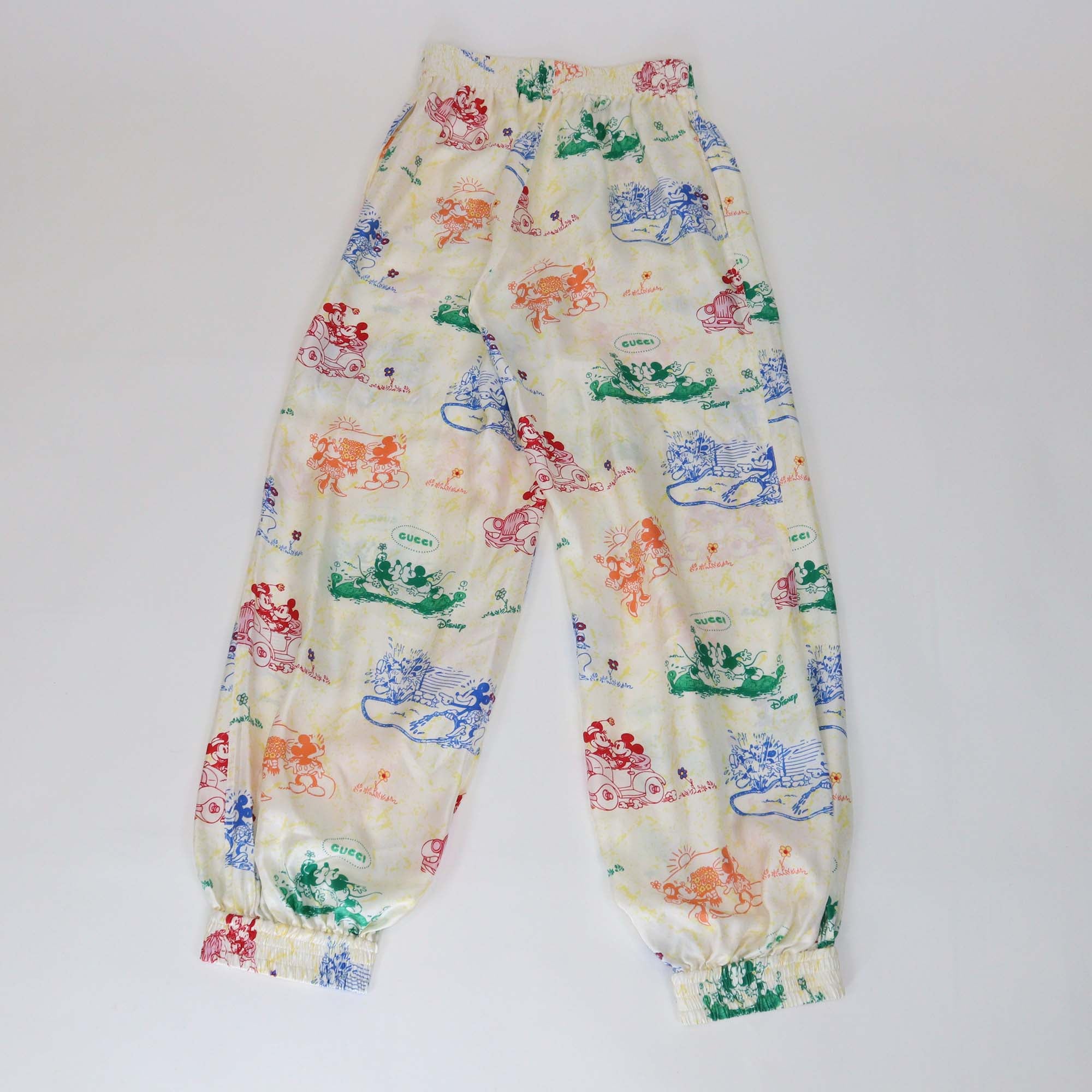 Gucci x Disney Multicolor Printed Mickey Mouse Silk Jogger