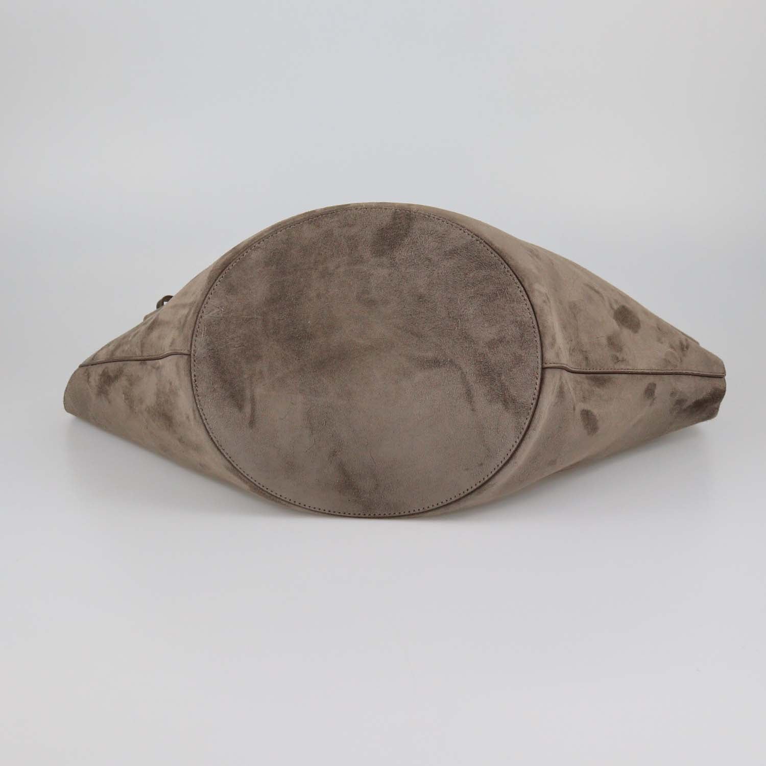 Khaite Brown Suede Medium Lotus Hobo