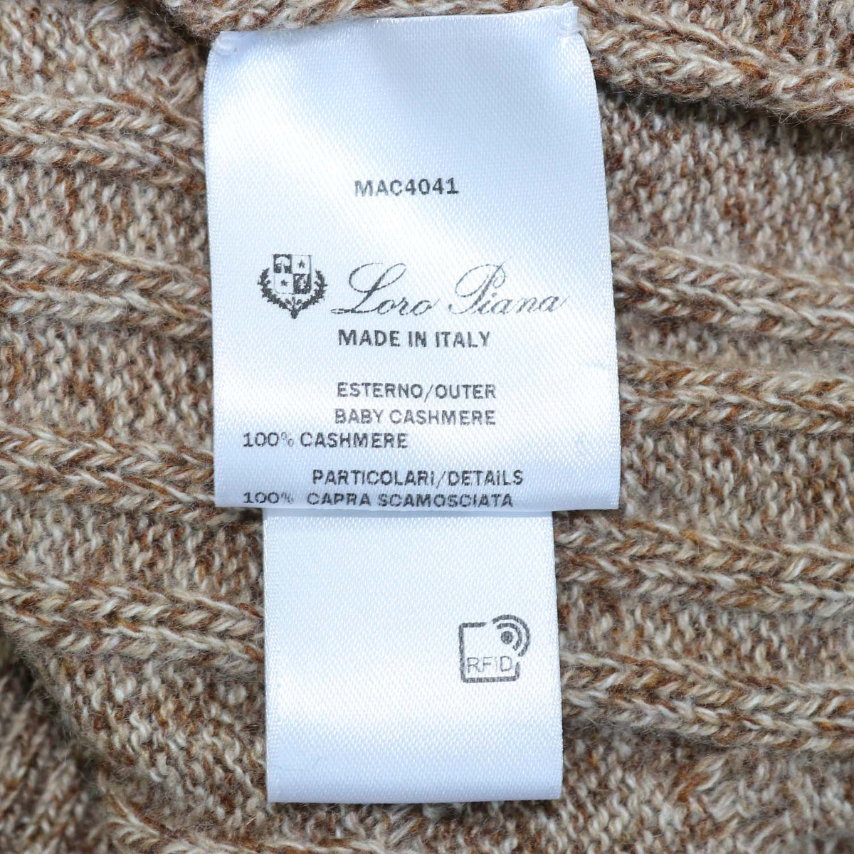 Loro Piana Brown Baby Cashmere Treccia Jumper Sweater