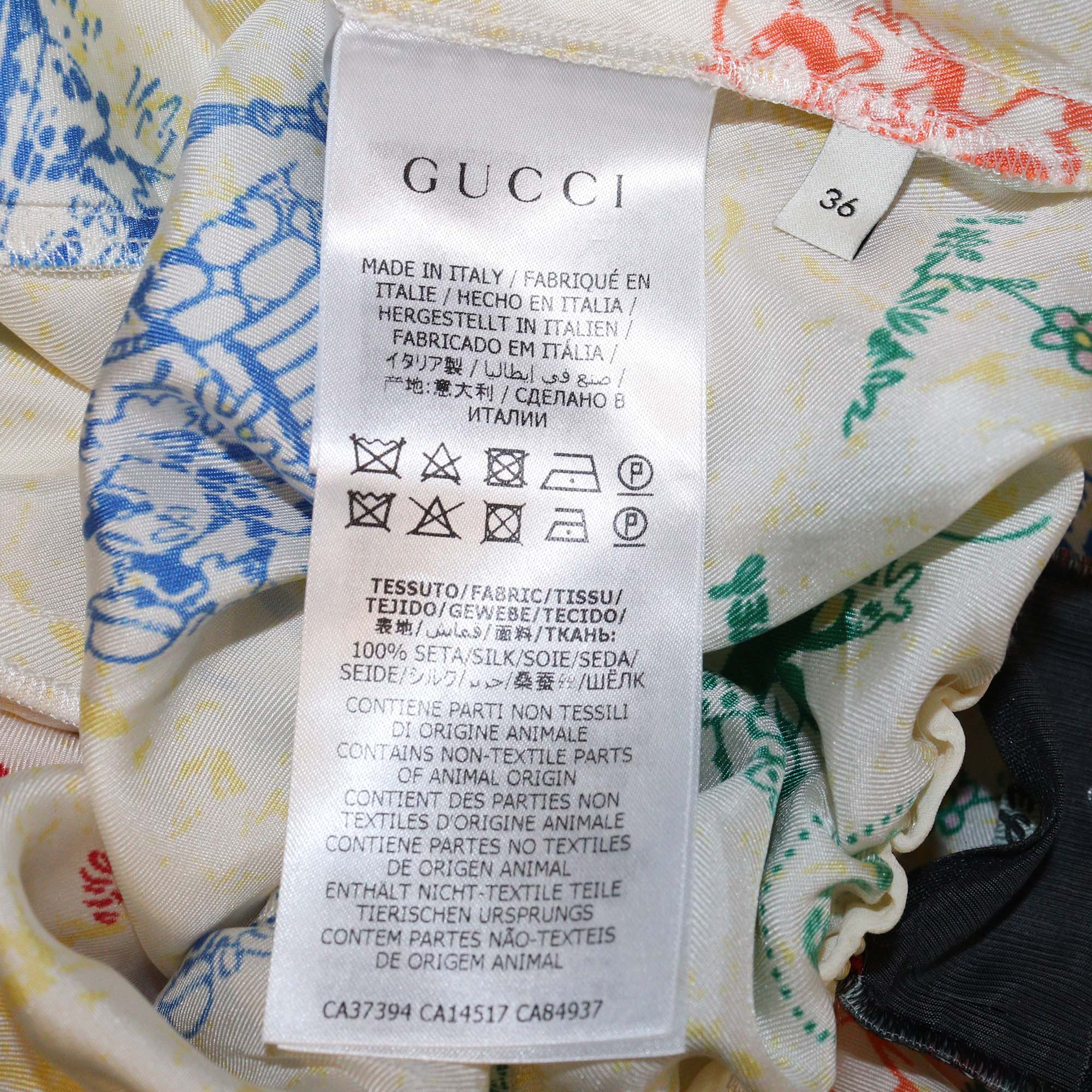 Gucci x Disney Multicolor Printed Mickey Mouse Silk Jogger