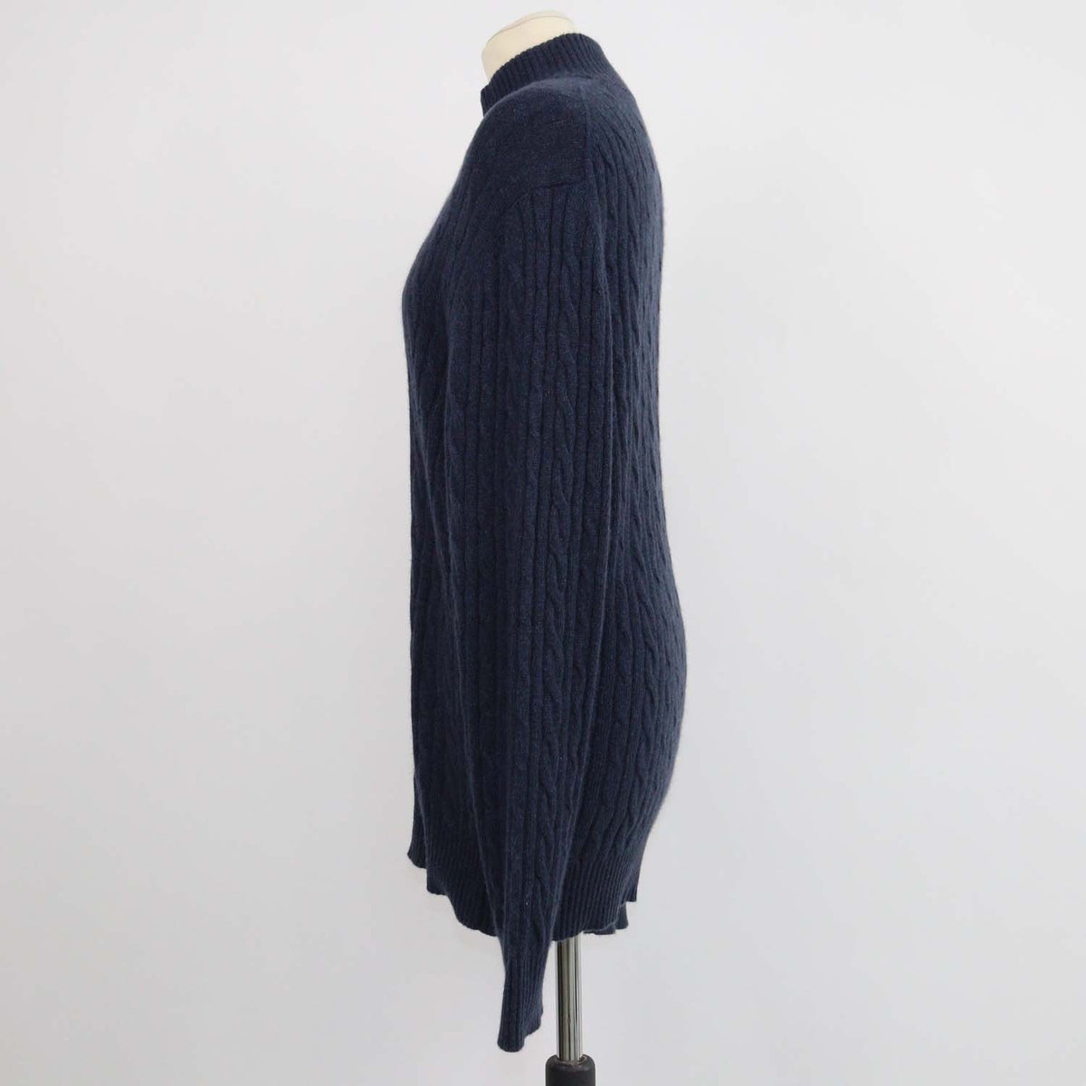 Loro Piana Navy Blue Baby Cashmere Treccia Jumper Sweater