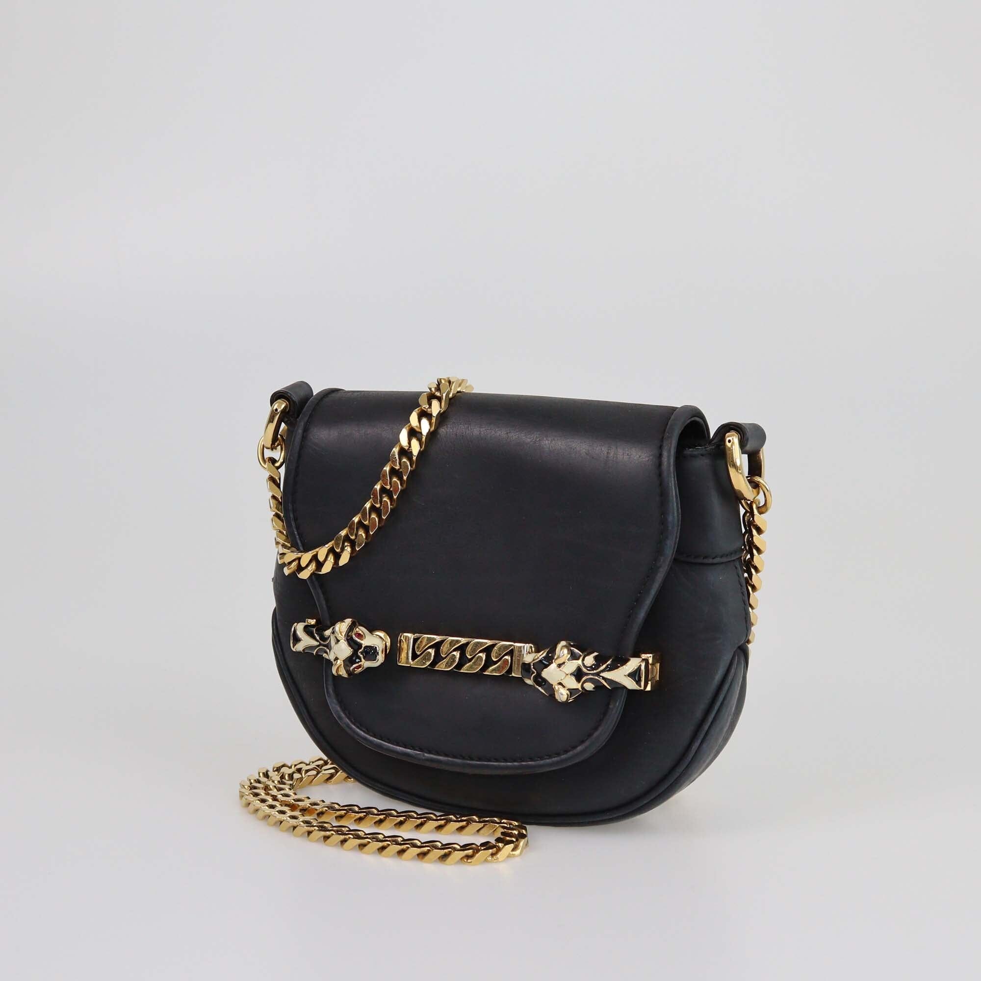 Gucci Black Tigrette Shoulder Bag