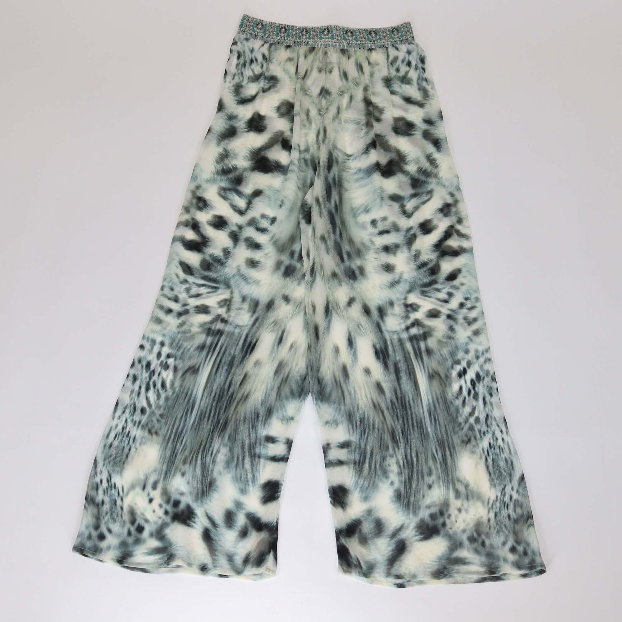 Camilla Multicolor Leopard Print Silk Short Trouser