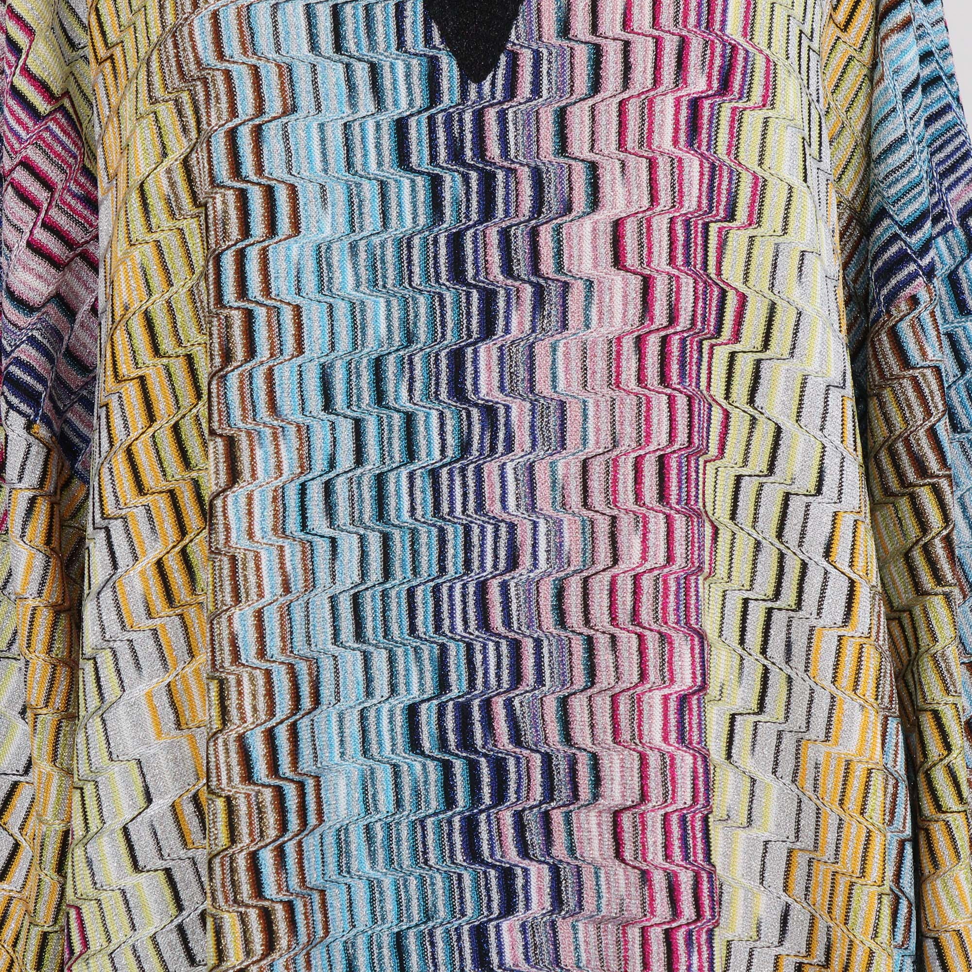 Missoni Multicolor Jacquard Knit Kaftan Maxi Dress Womens Missoni 