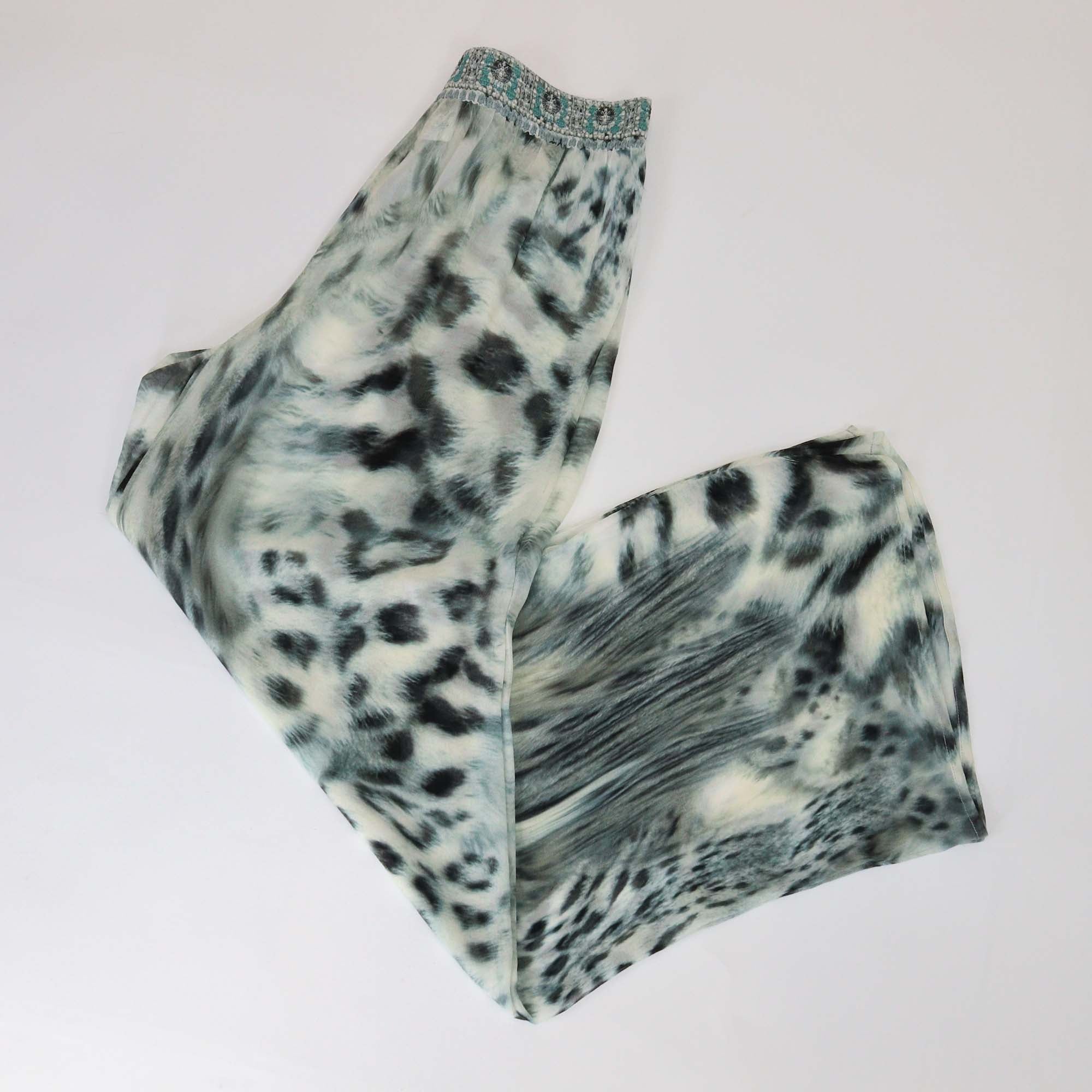 Camilla Multicolor Leopard Print Silk Short Trouser