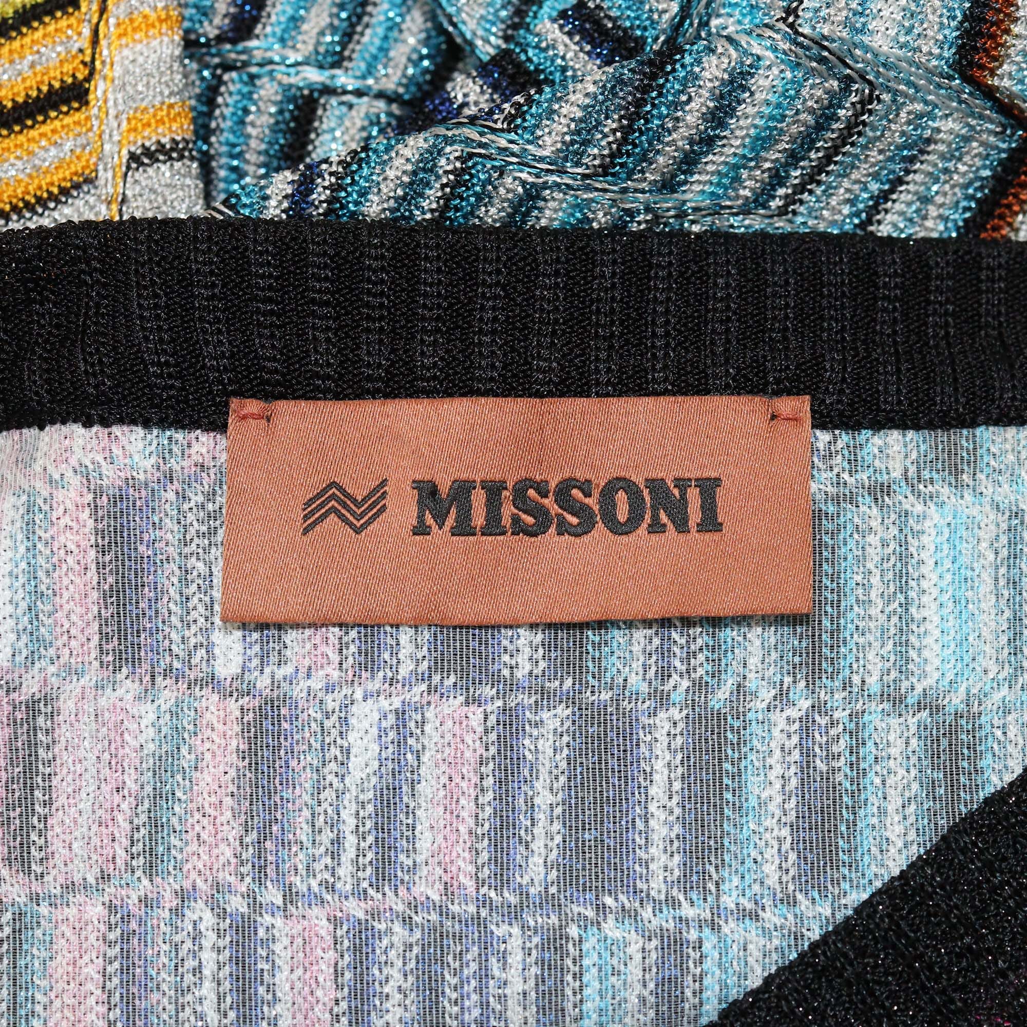 Missoni Multicolor Jacquard Knit Kaftan Maxi Dress Womens Missoni 