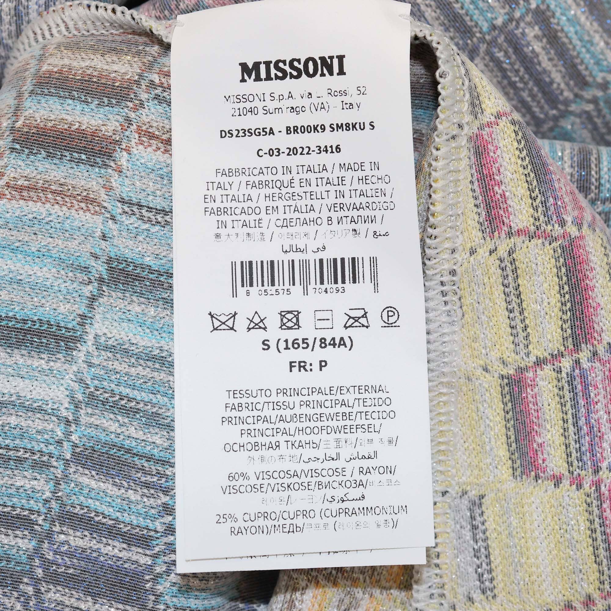 Missoni Multicolor Jacquard Knit Kaftan Maxi Dress Womens Missoni 