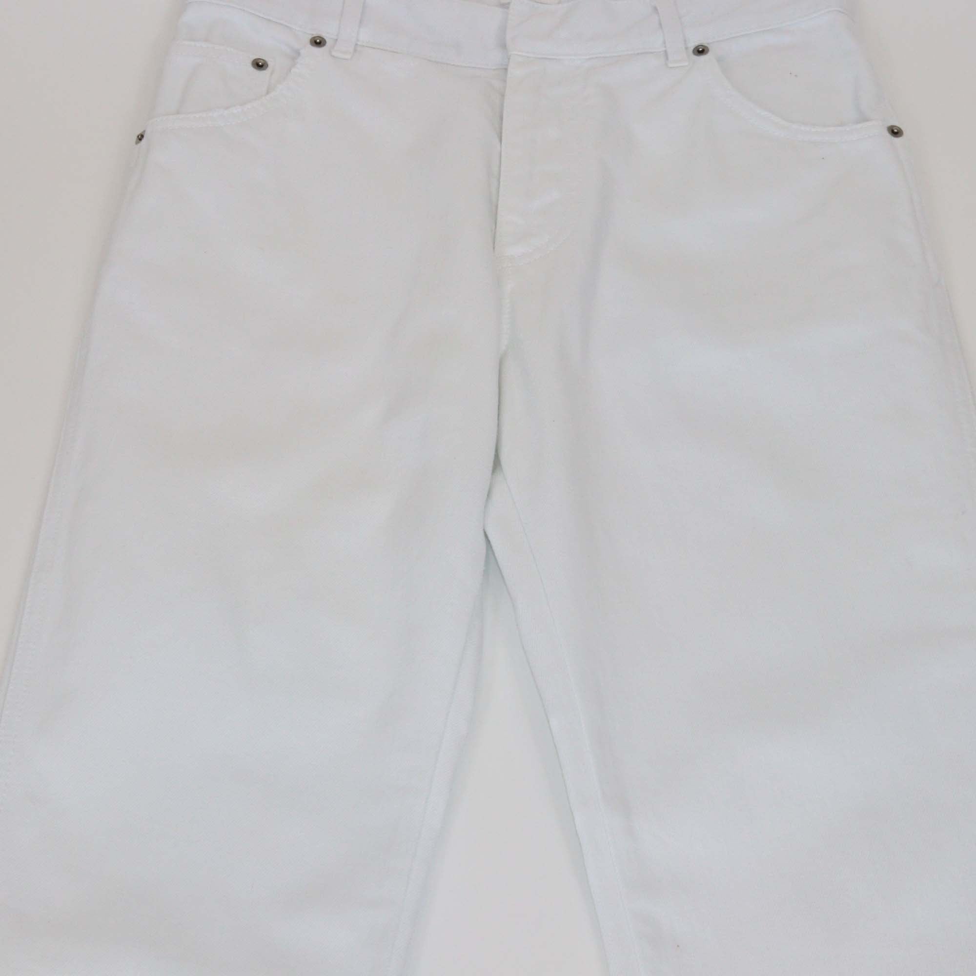 Christian Dior White D09 Denim Straight Cut Jeans