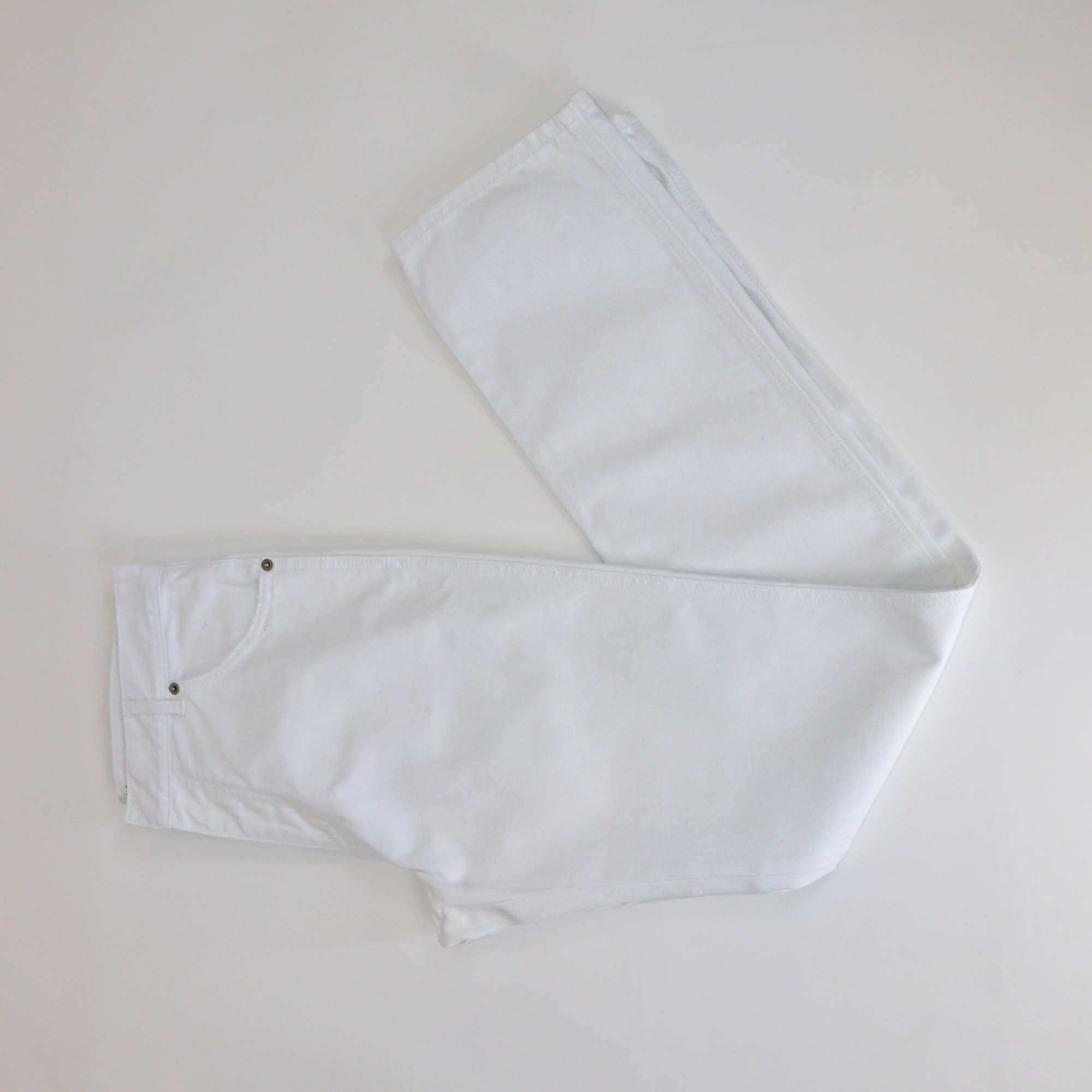 Christian Dior White D09 Denim Straight Cut Jeans