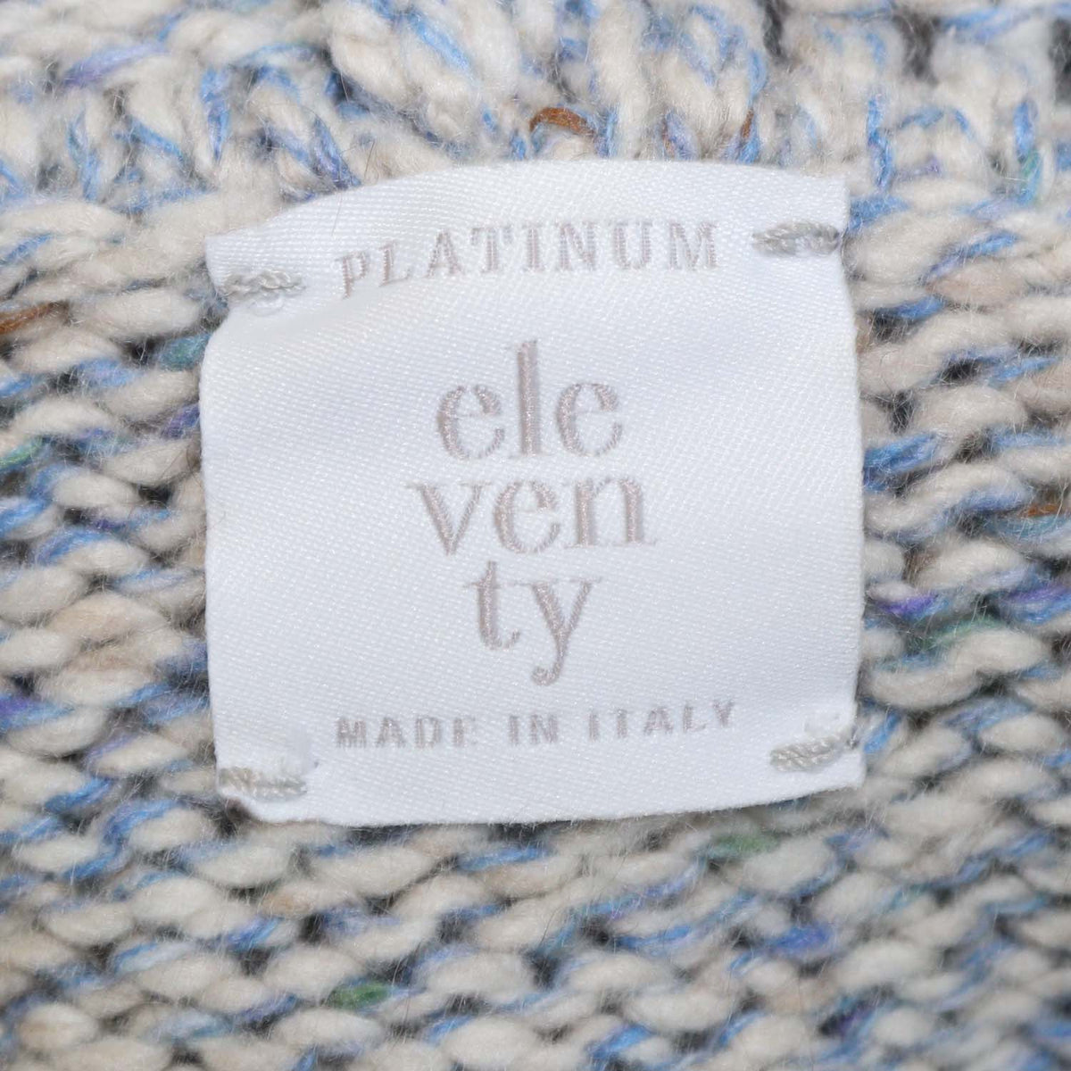 Eleventy Blue,Light Beige Cashmere Donegal Tweed Hooded Sweater