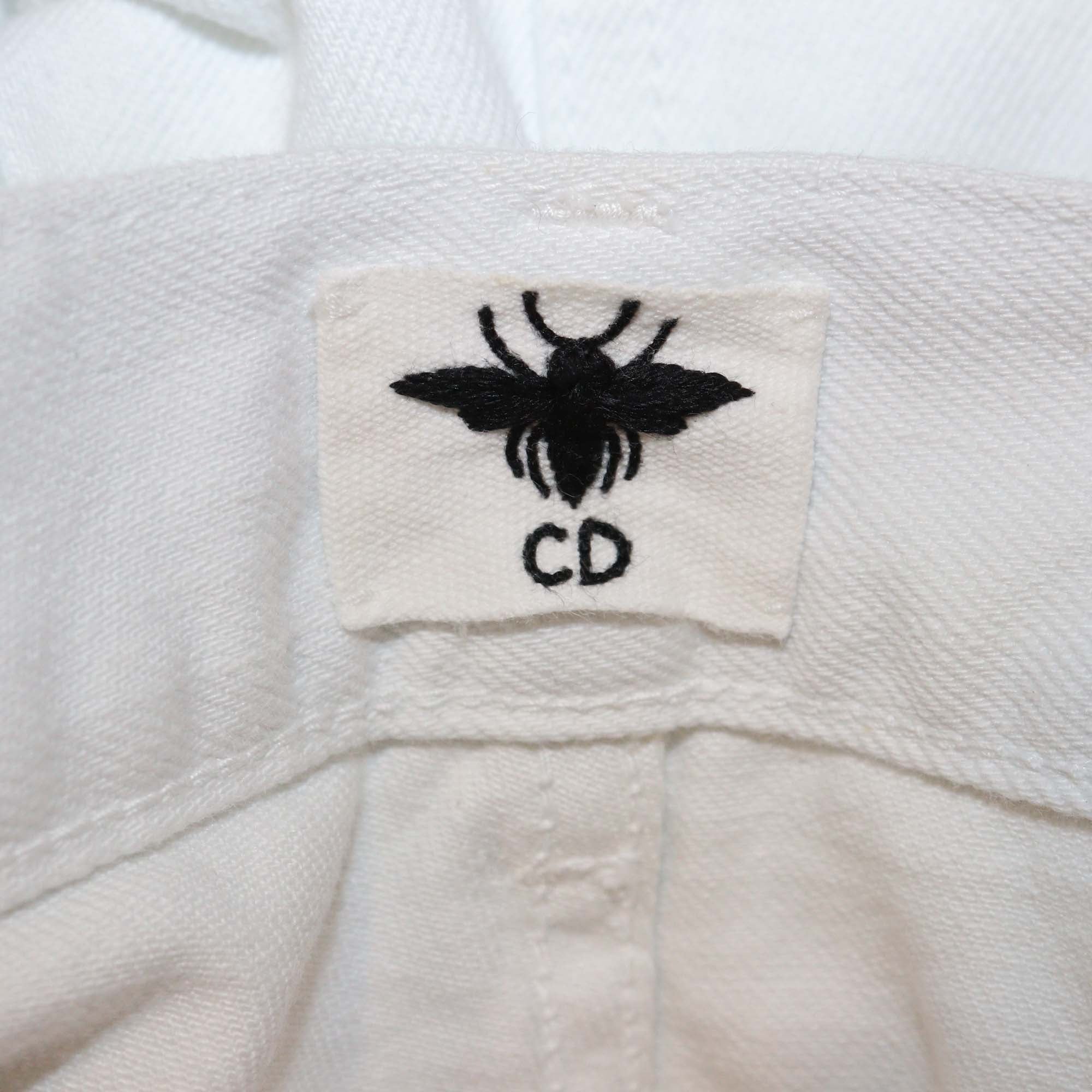 Christian Dior White D09 Denim Straight Cut Jeans